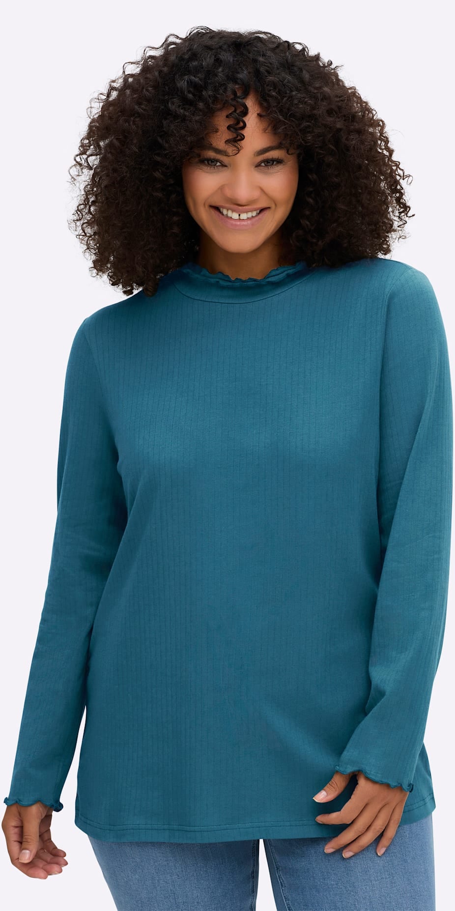 Sheego Stehkragenshirt »Shirtrolli« 1 Stk.