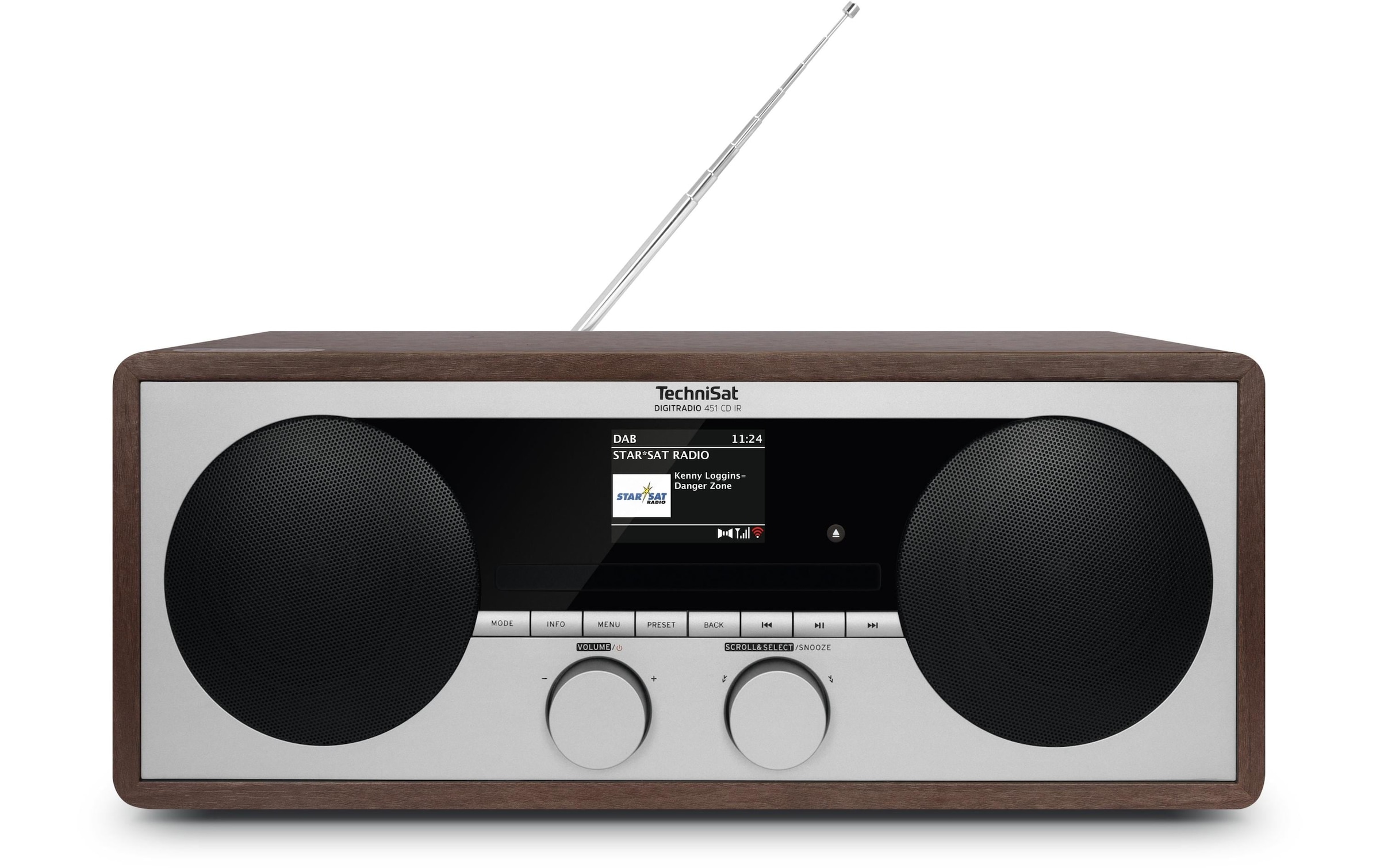 TechniSat CD-Radiorecorder »451 CD IR«, App, Display, Fernbedienung, Senderspeicher, CD-Player
