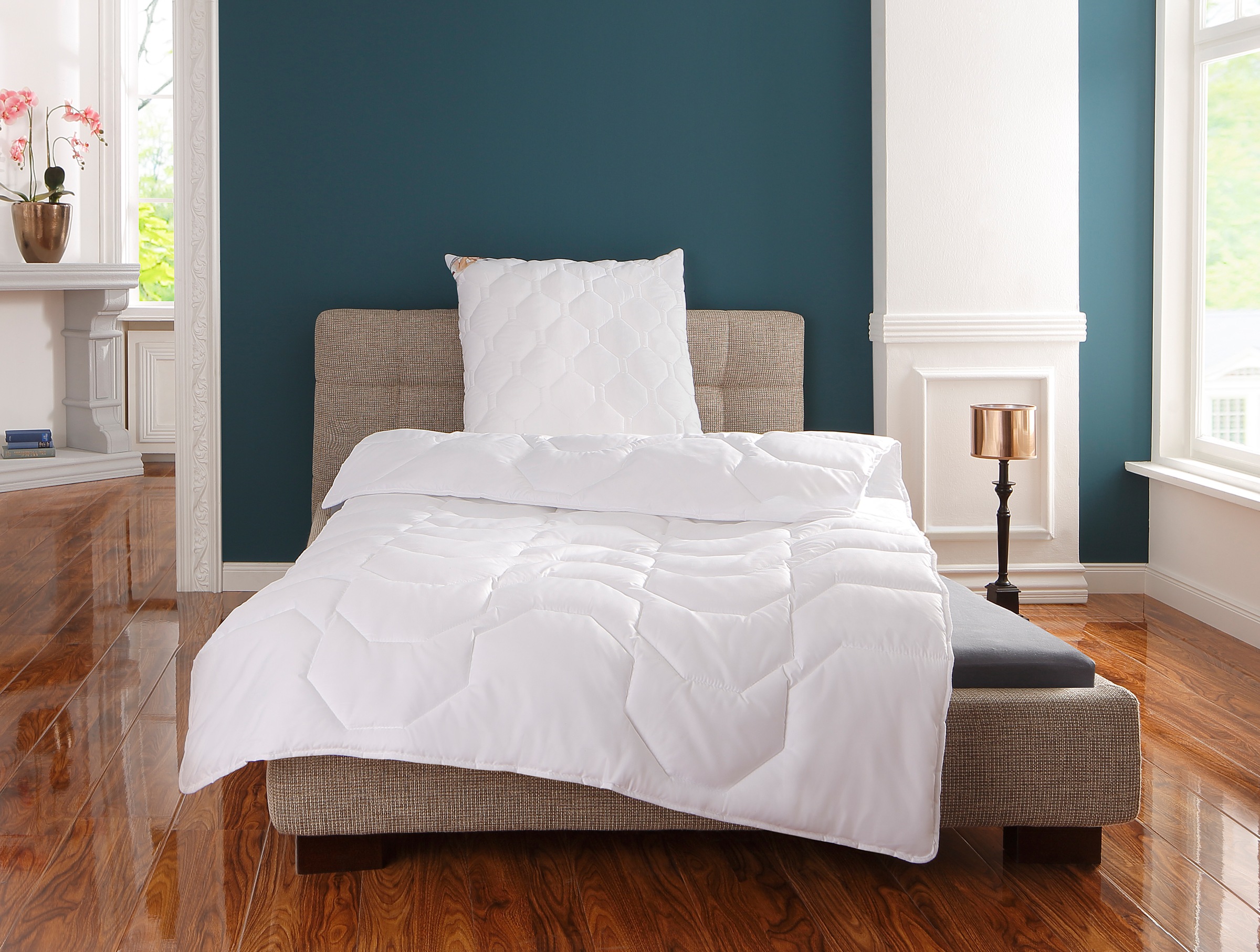 OTTO home Microfaserkissen "Rike Kopfkissen 40x80 cm, 80x80 cm" Füllung: Polyester Bezug: Polyester 1 Stk. tlg. Kissen mit sehr guter Atmungsaktivität und kochfest bis 95C