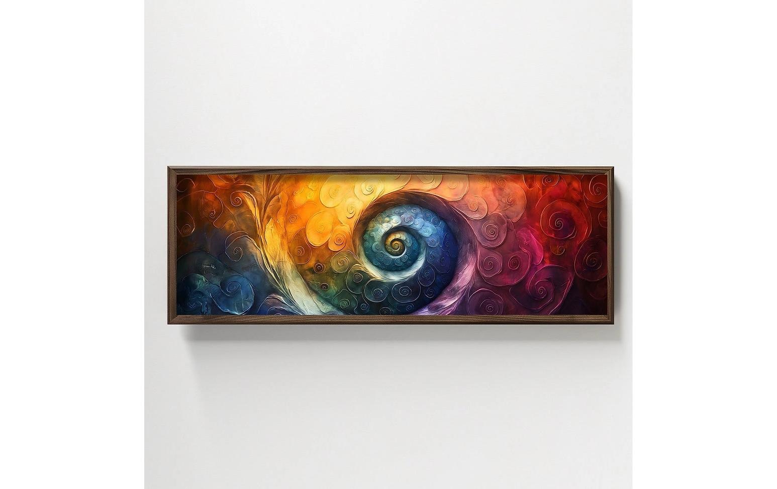 Wandbild »Wallxpert Wirbel 120 x 40 cm«, Muster
