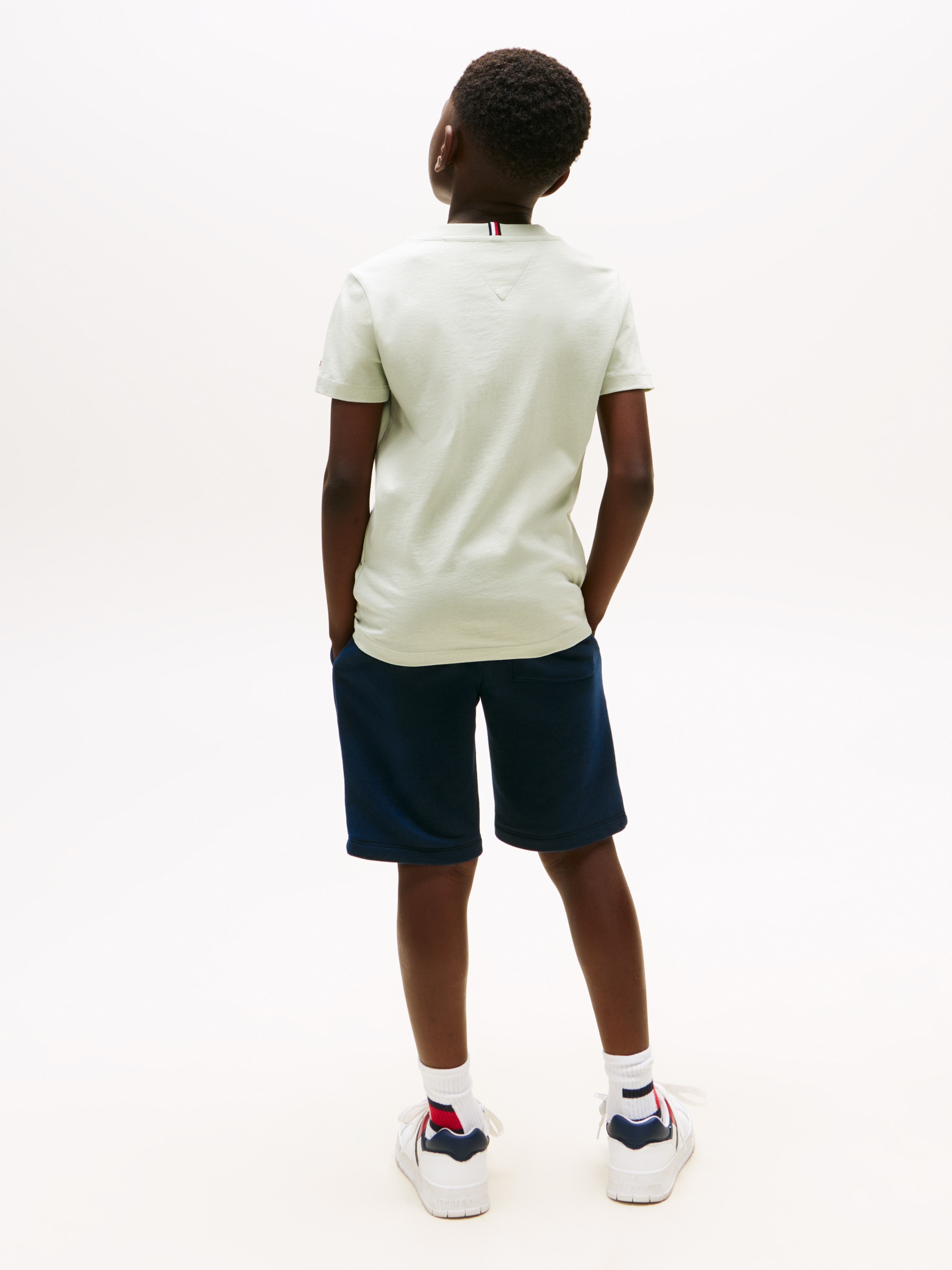 Tommy Hilfiger T-Shirt »TOMMY SCRIPT FLAG PRINT TEE SS«, für Kinder bis 16 Jahre, mit Logo-Print