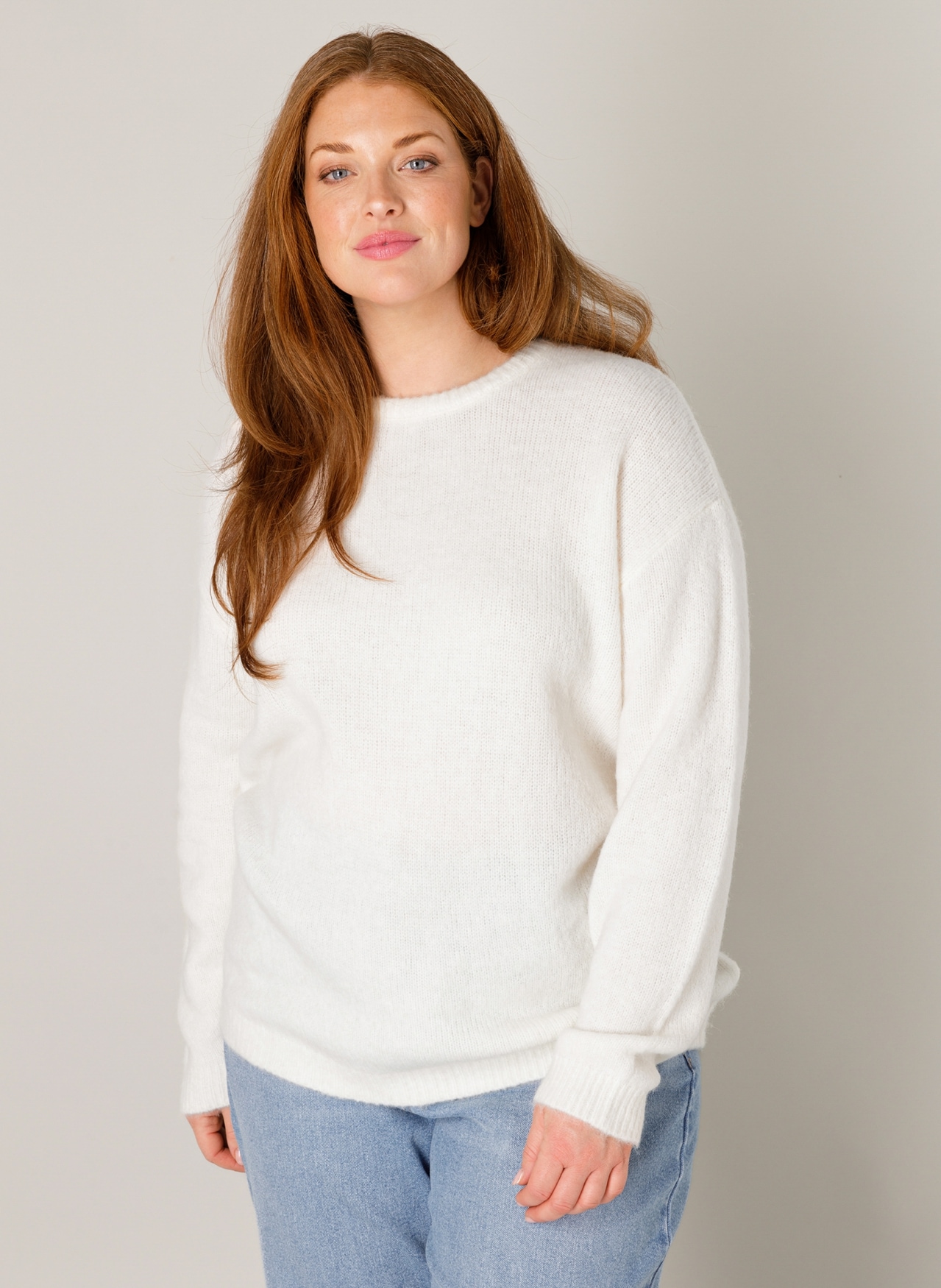 Base Level Curvy Strickpullover »Yanara«, mit Wolle und Elasthan