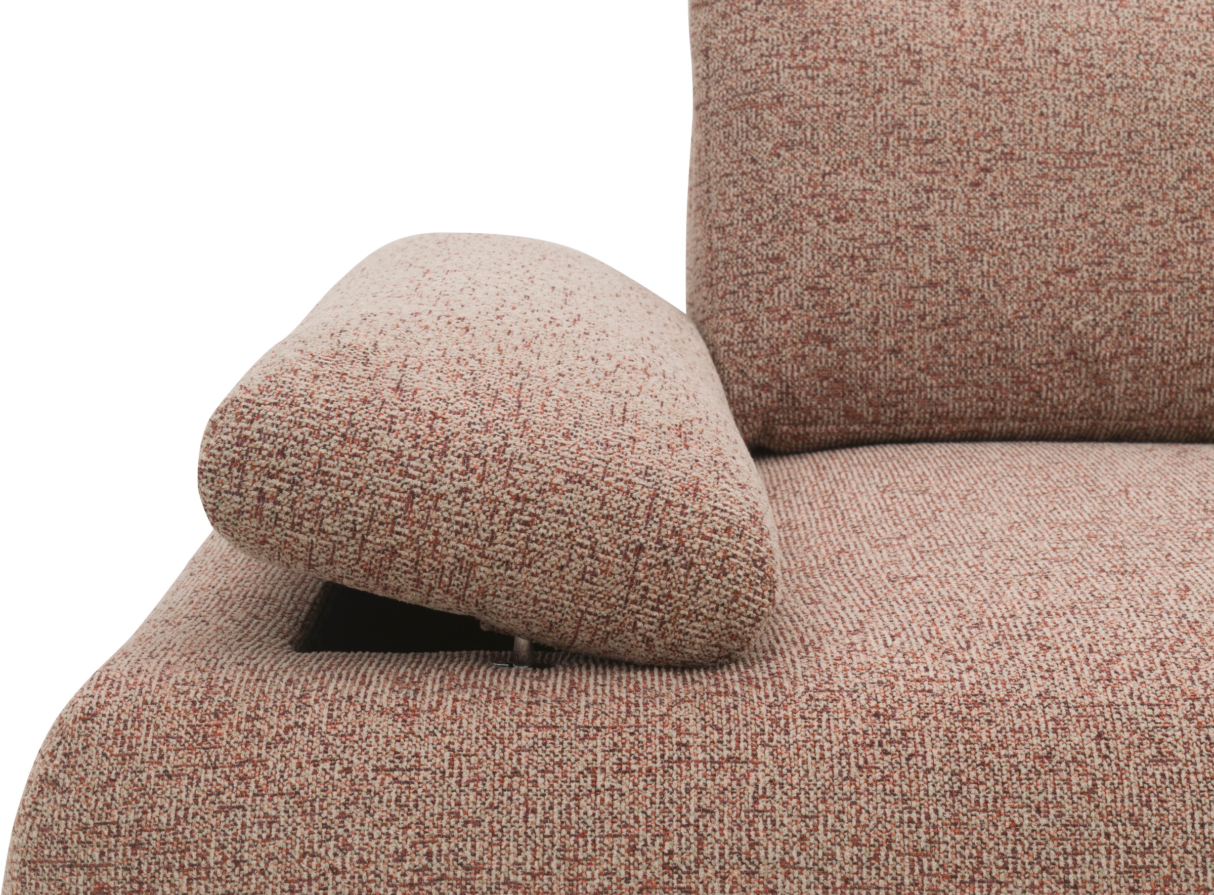 DOMO collection Big-Sofa »Évora Megasofa Breite 324 cm«, (3 St.), Federkern, inkl. Armlehnenverstellung, Struktur grob, rust