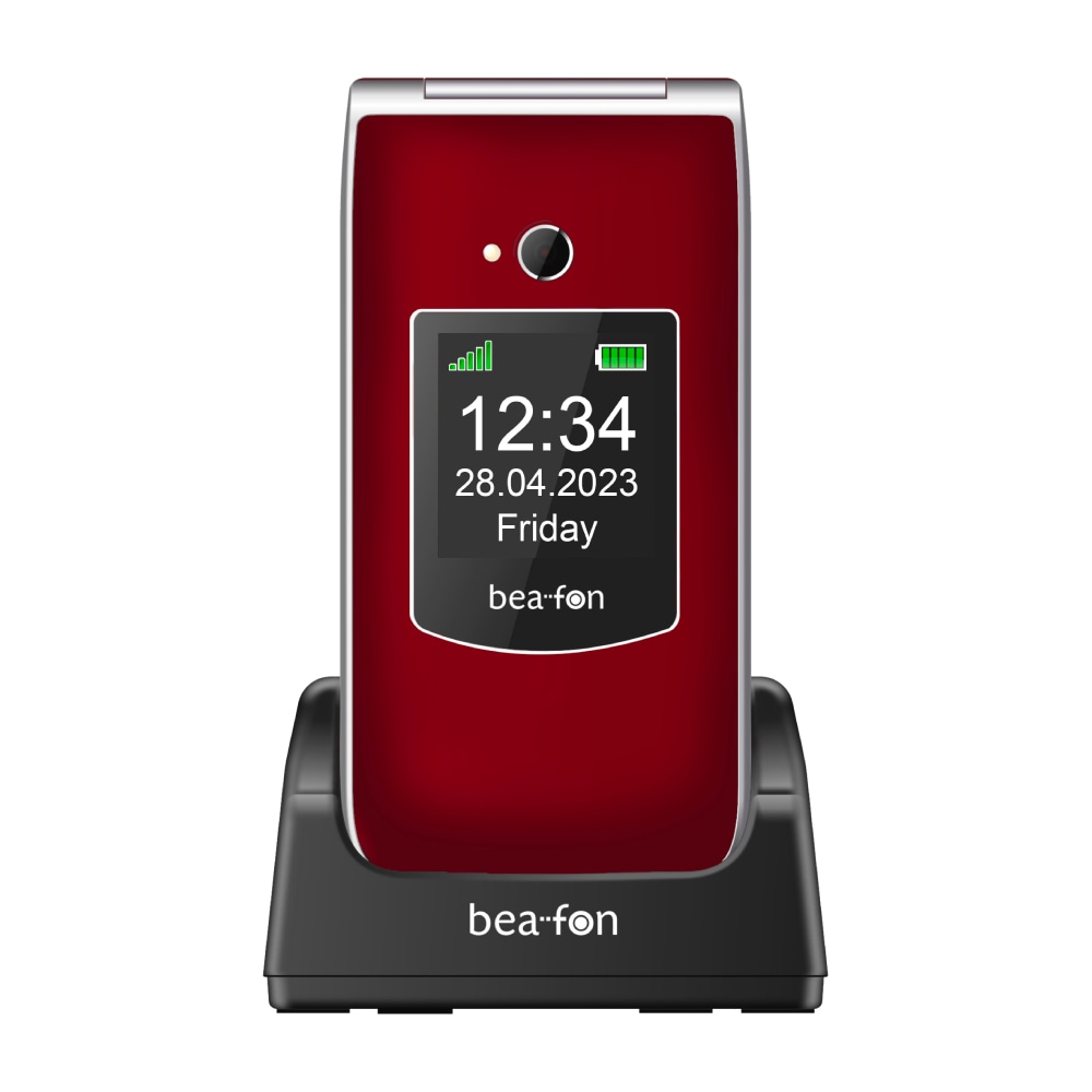 Beafon Klapphandy »SL605«, Rot/Silber