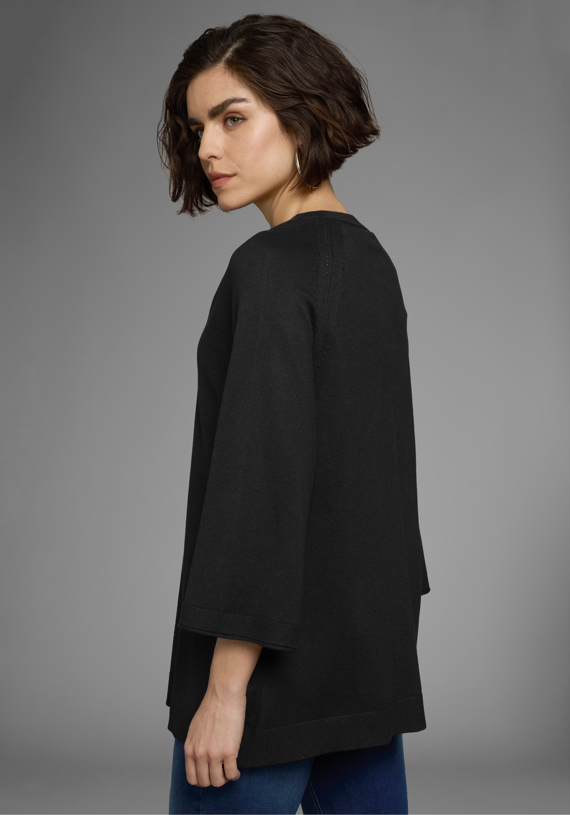 Boysen's V-Ausschnitt-Pullover, in leichter A-Form NEUE FARBE