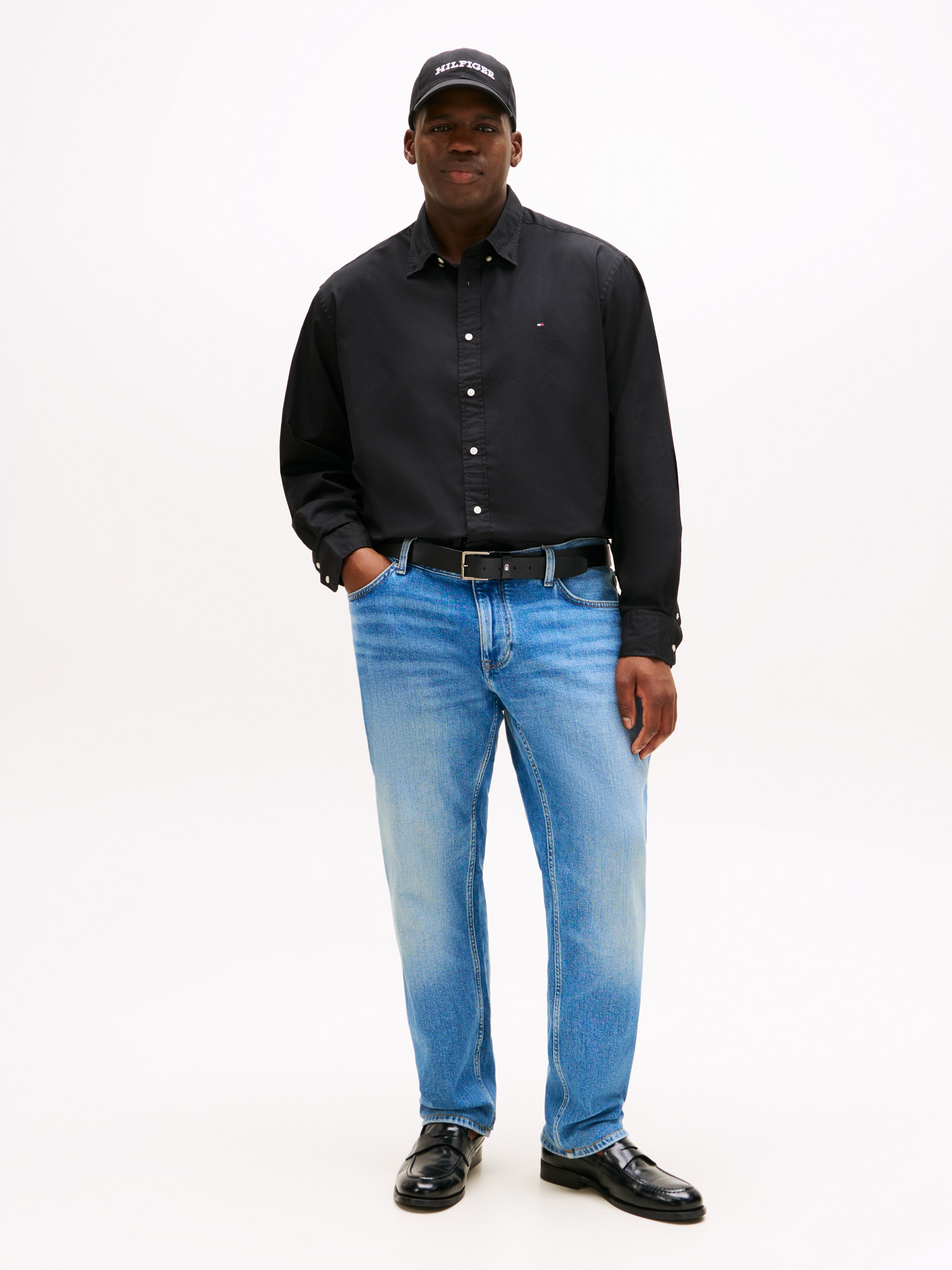 Tommy Hilfiger Big & Tall Langarmhemd »BT-FLEX POPLIN SOLID RF SHIRT-B«, Grosse Grössen