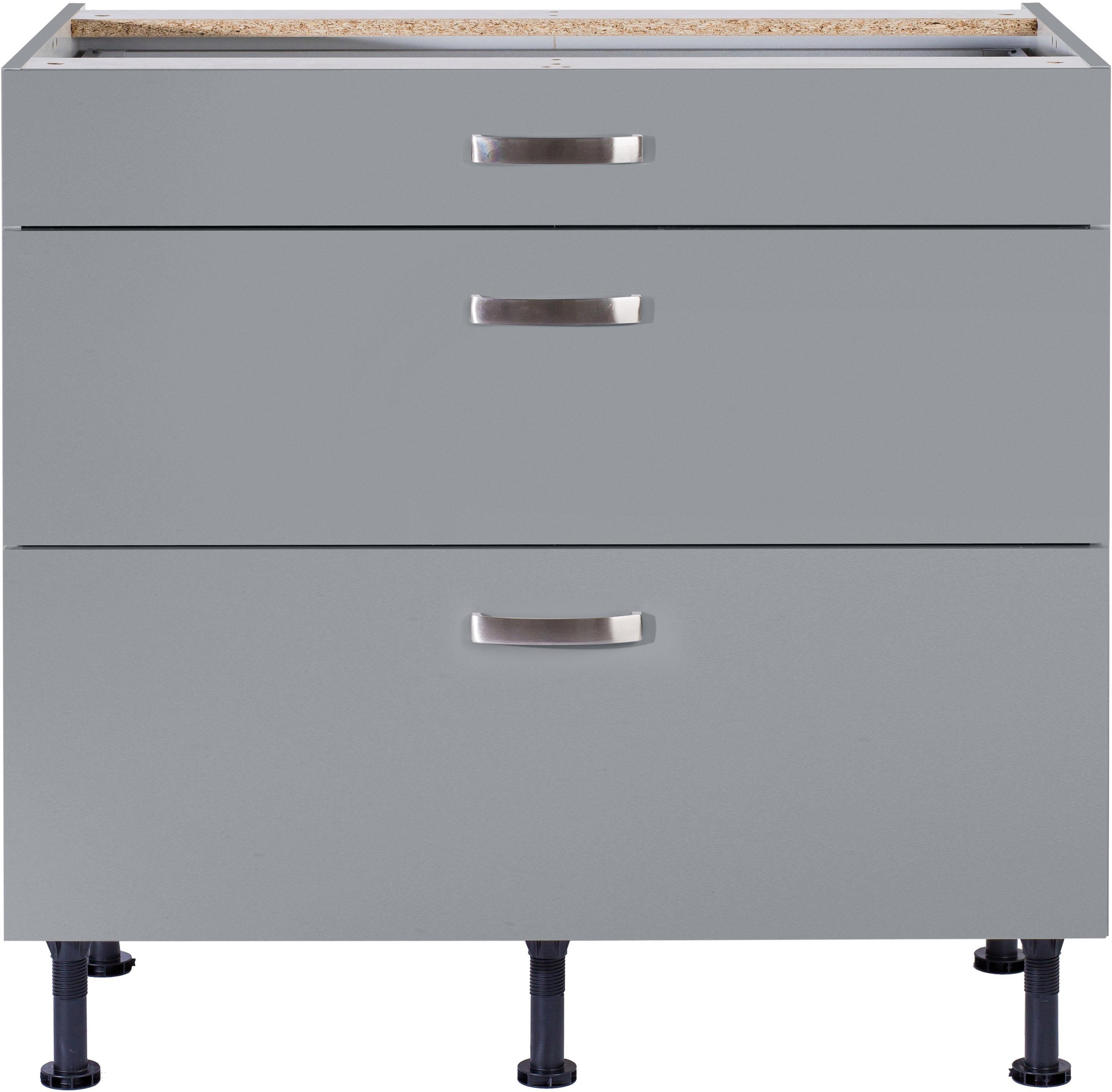 KOCHSTATION Unterschrank »KS-Cara«, Breite 90 cm, mit Vollauszügen und Soft-Close-Funktion