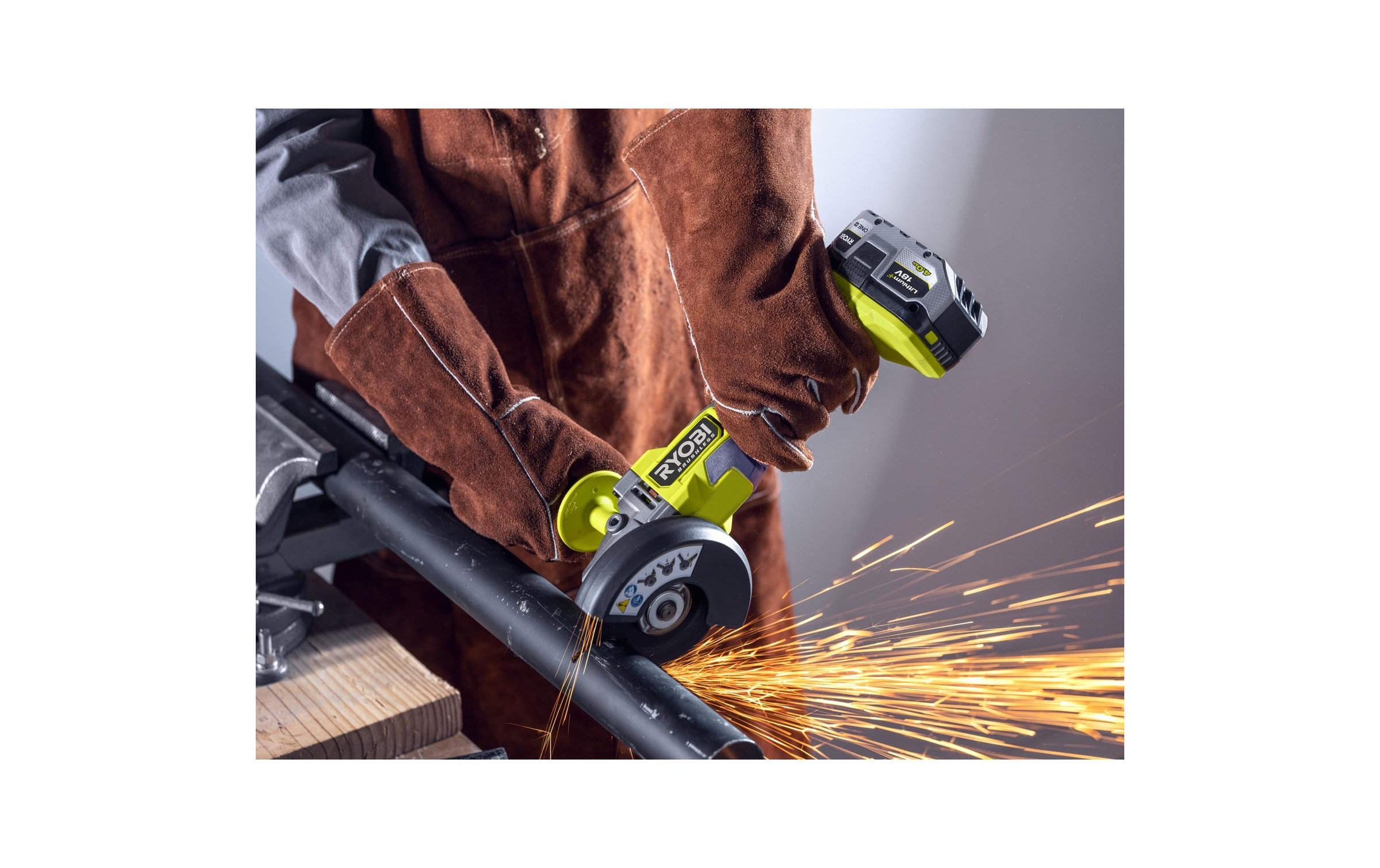 Akku-Winkelschleifer »RYOBI RAG18BL-0«