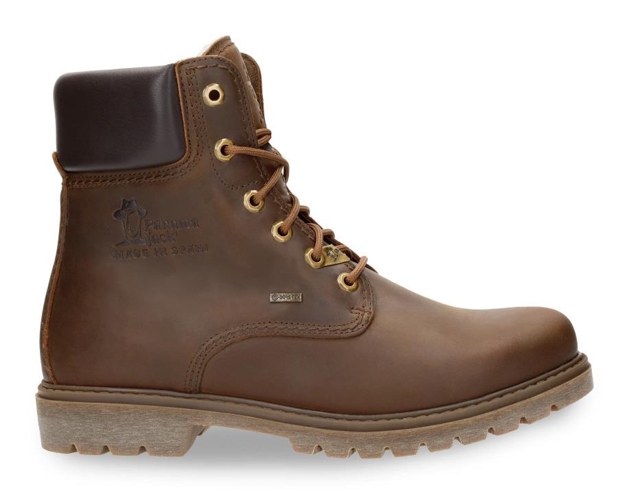 Panama Jack Schnürboots, Blockabsatz, Schnürstiefelette, Outdoorschuh mit Logoprägung