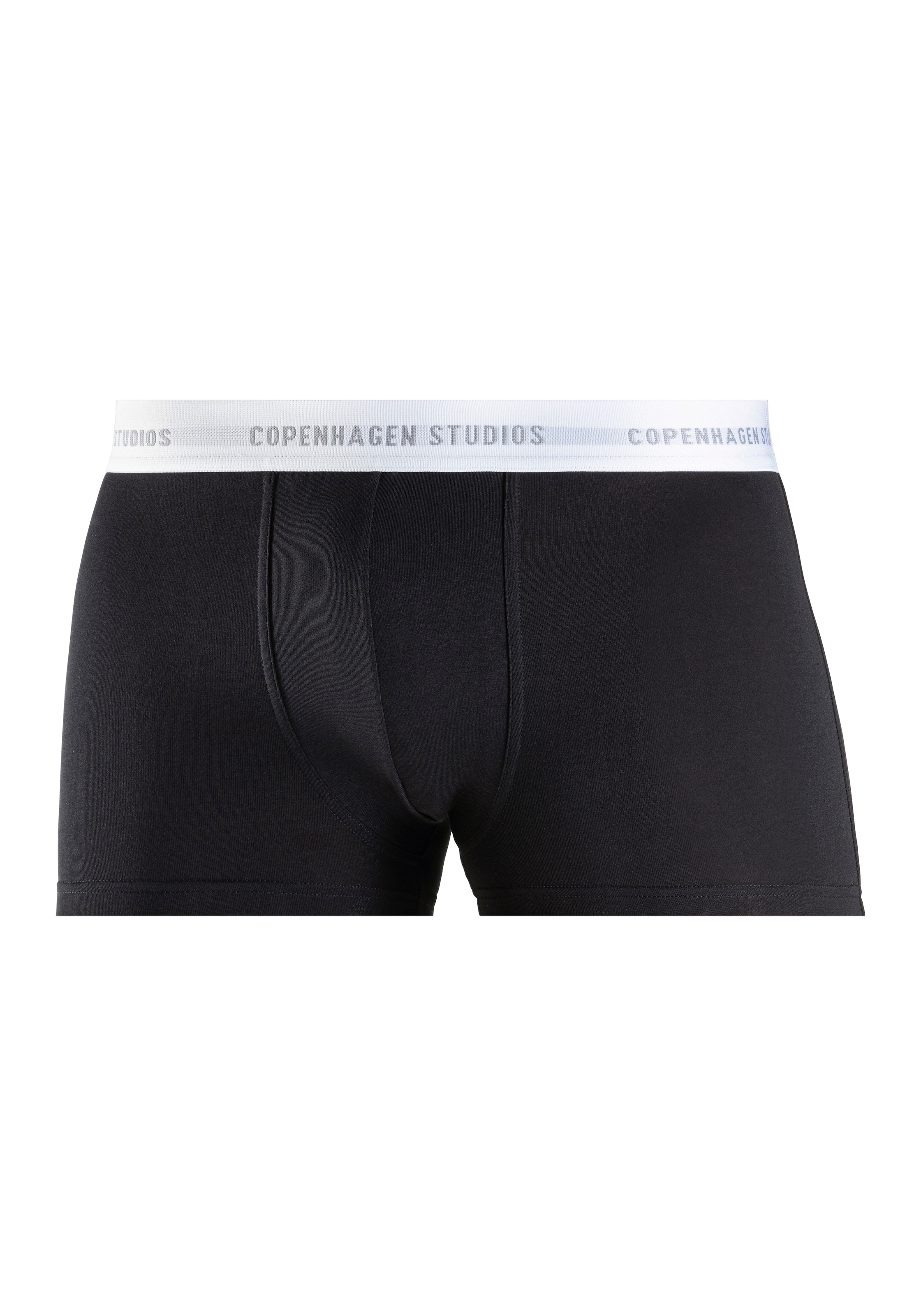 Copenhagen Studios Boxer »Boxershorts für Herren«, (Packung, 3 St., 3er Pack), mit weissem Logo-Bund