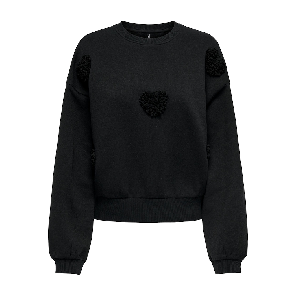 ONLY Sweater »ONLKIARA L/S HEART O-NECK BOX SWT«