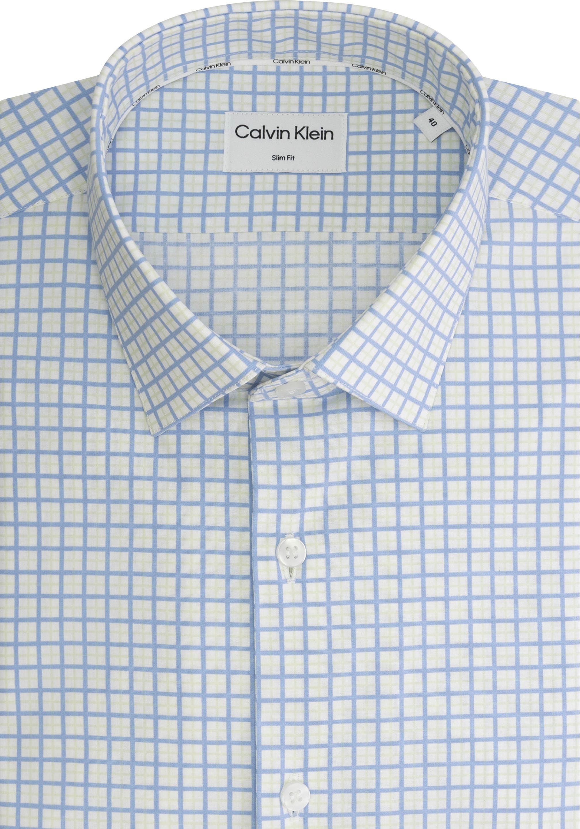Calvin Klein Kurzarmhemd »POPLIN CHECK PRINT SLIM SHIRT«