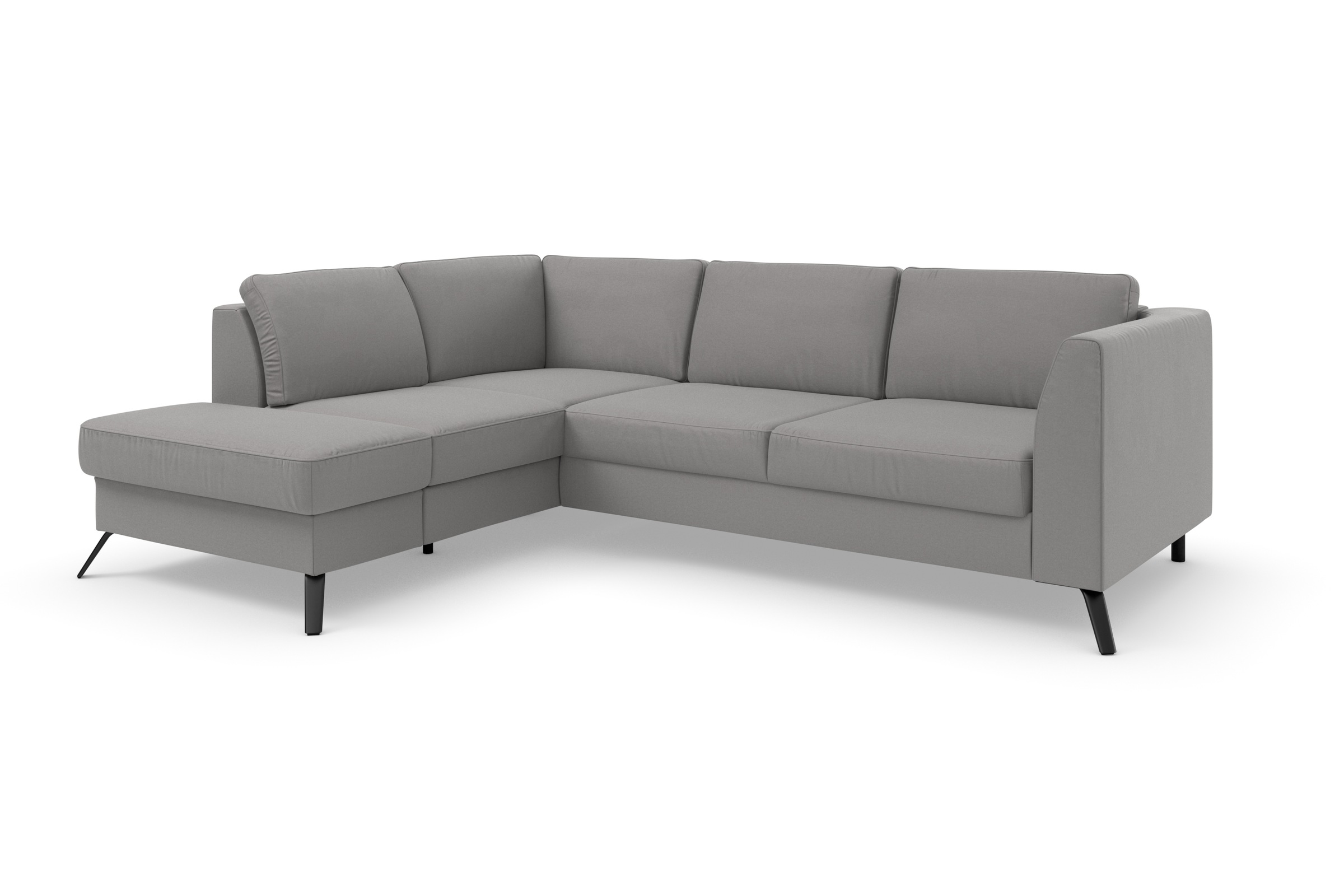sit&more Ecksofa »Olsen L-Form«, inklusive Sitztiefenverstellung, wahlweise mit Bettfunktion, 15cm hoch