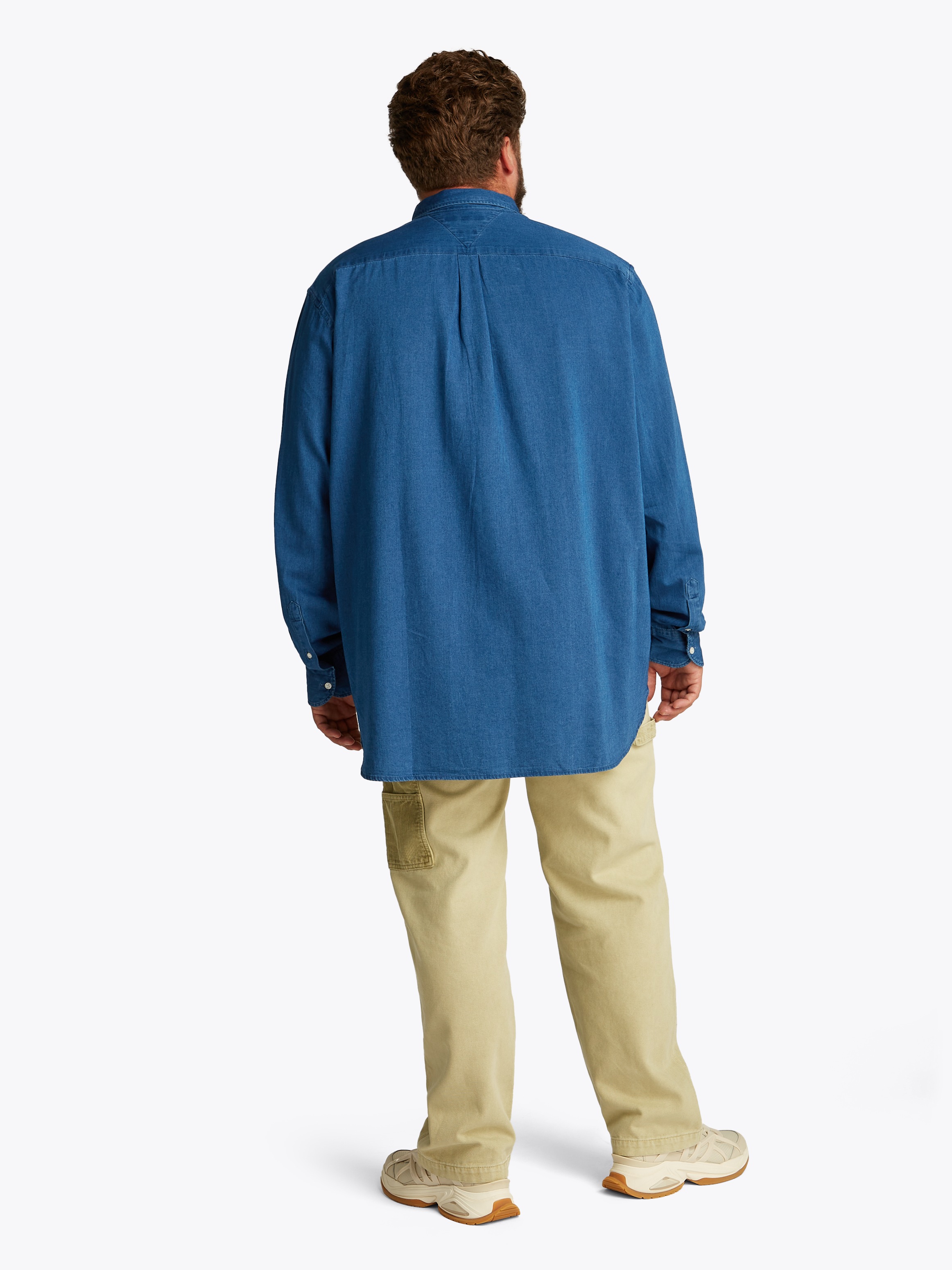 Tommy Hilfiger Big & Tall Jeanshemd »BT-CHAMBRAY SHIRT-B«, in Grossen Grössen, Mit Logostickerei