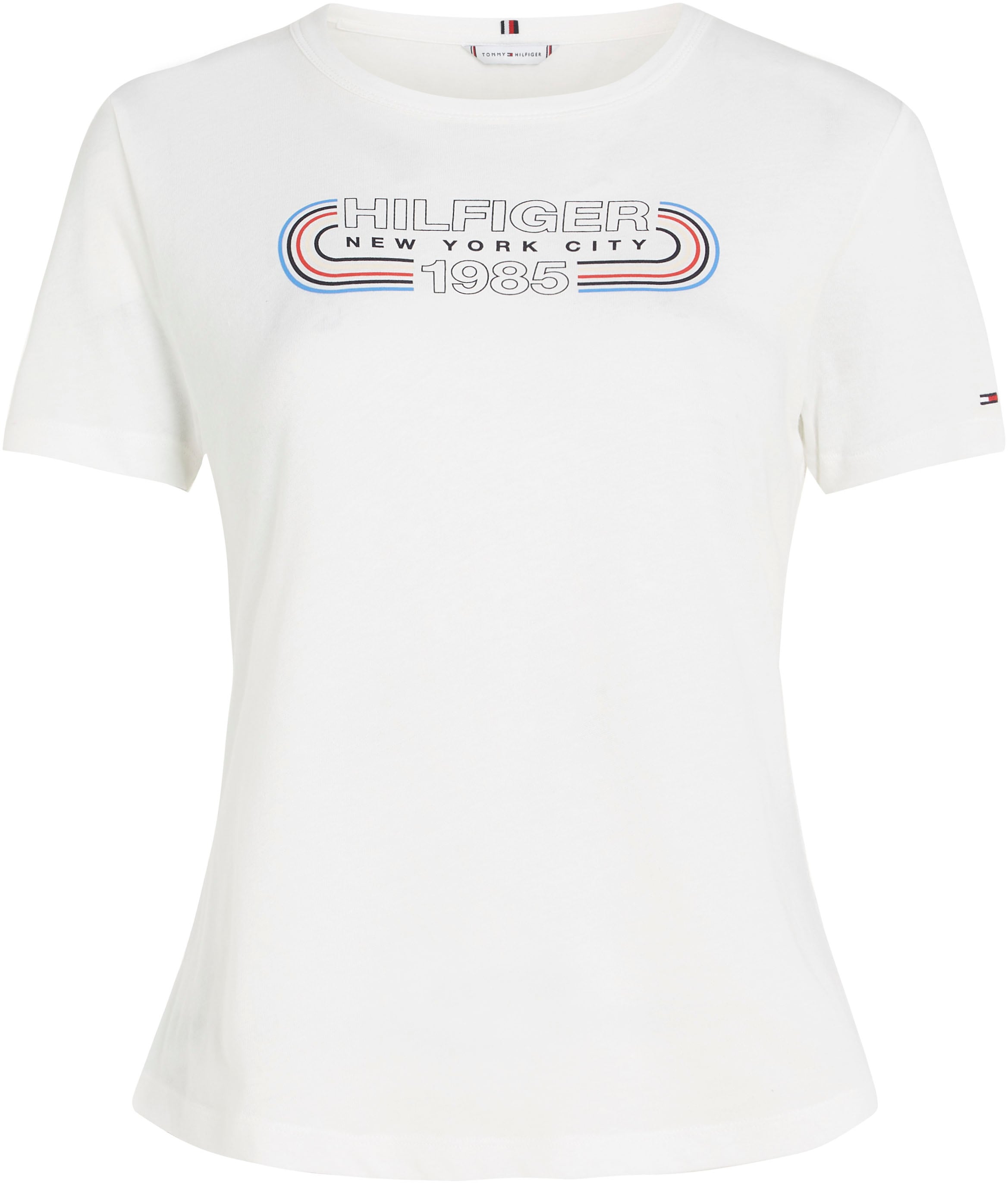 Tommy Hilfiger T-Shirt »SLIM TRACK HILFIGER C-NK SS«, mit Logoschriftzug