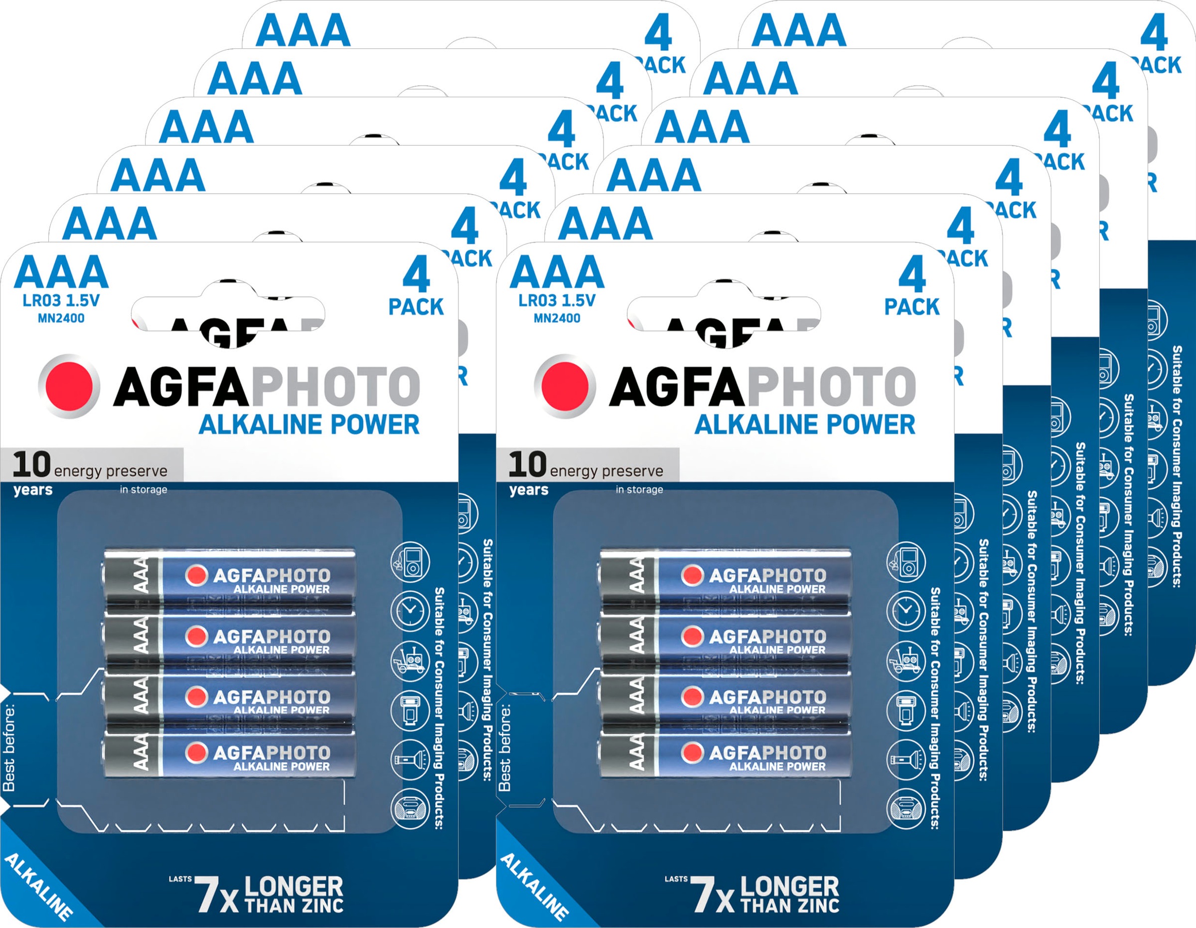 AgfaPhoto Batterie »48er Pack Alkaline, Micro, AAA, LR03, 1.5V, Platinum«, (Packung,... kaufen