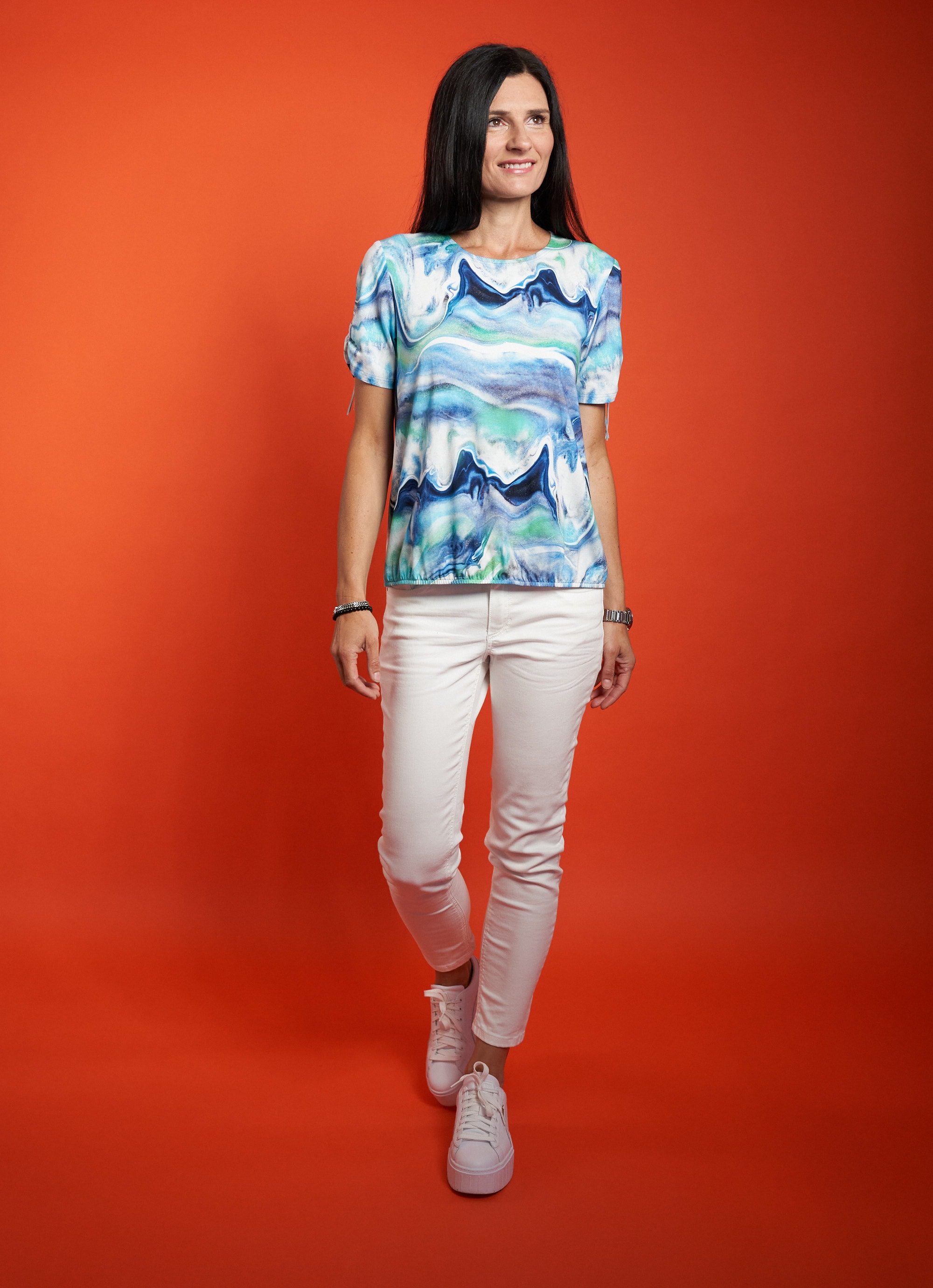 Seidel Moden Kurzarmshirt mit All-Over Print, MADE IN GERMANY