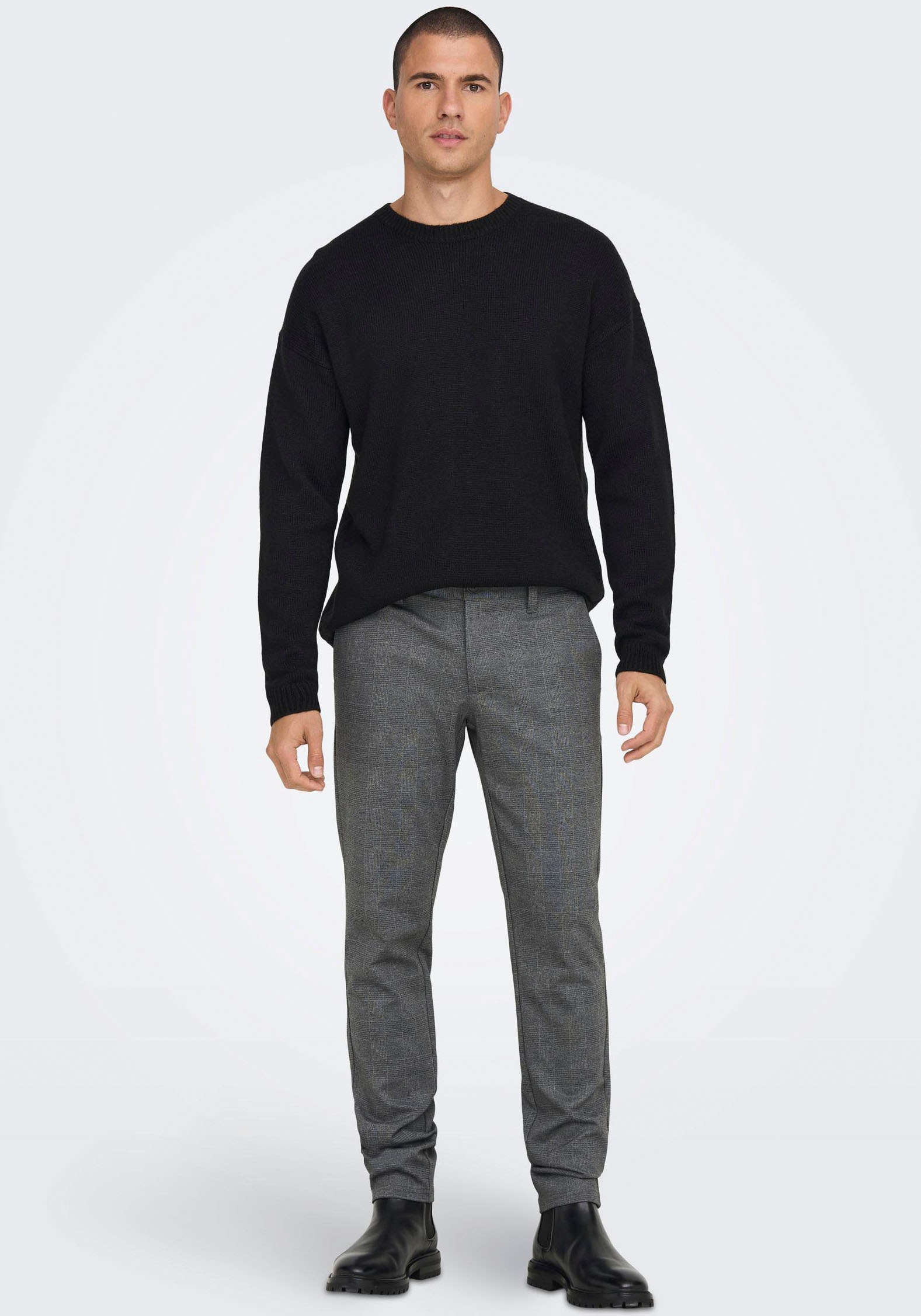ONLY & SONS Chinohose »MARK CHECK PANTS«