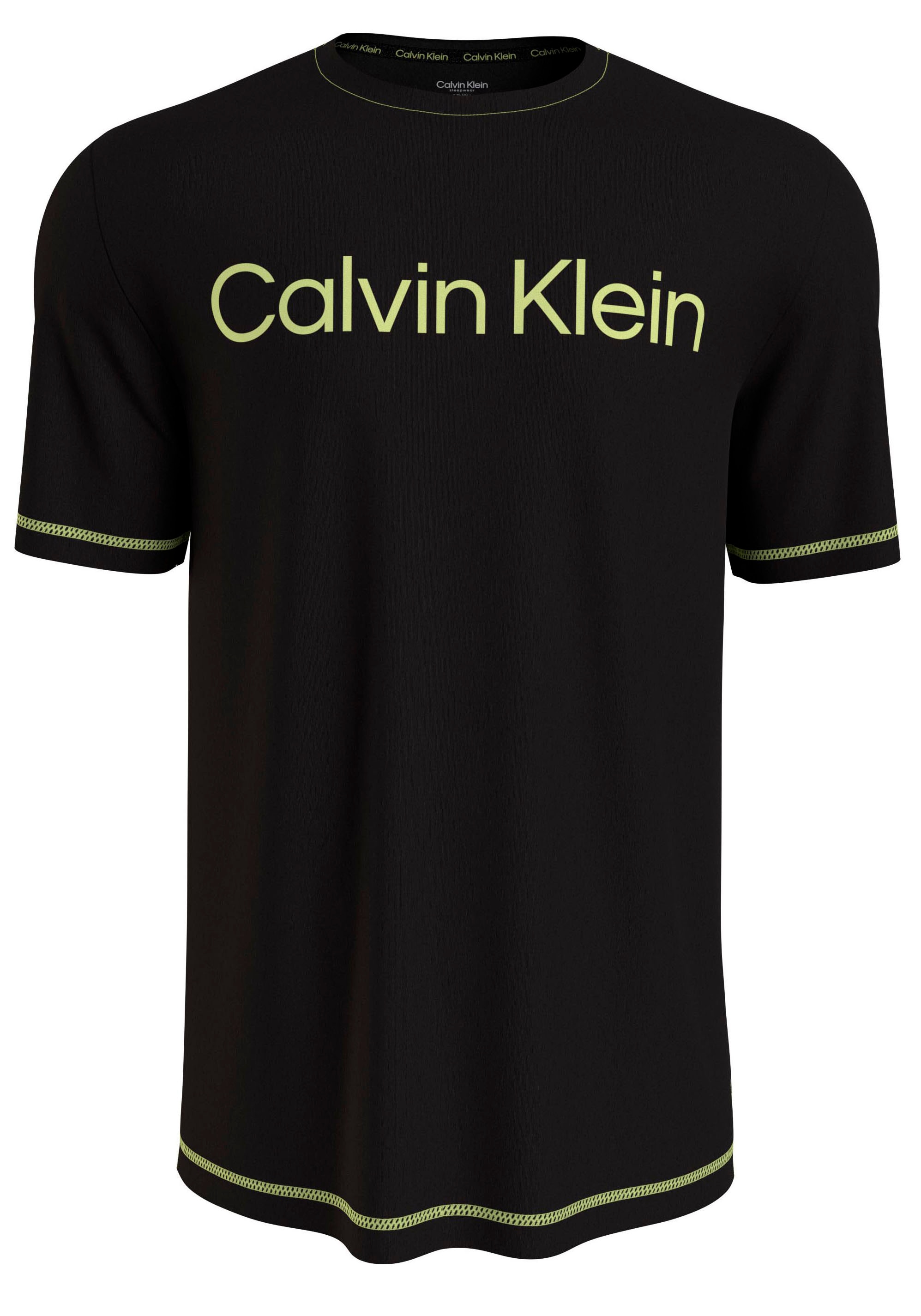 Calvin Klein Brust | der »S/S T-Shirt NECK«, mit online shoppen CREW Logodruck Jelmoli-Versand auf