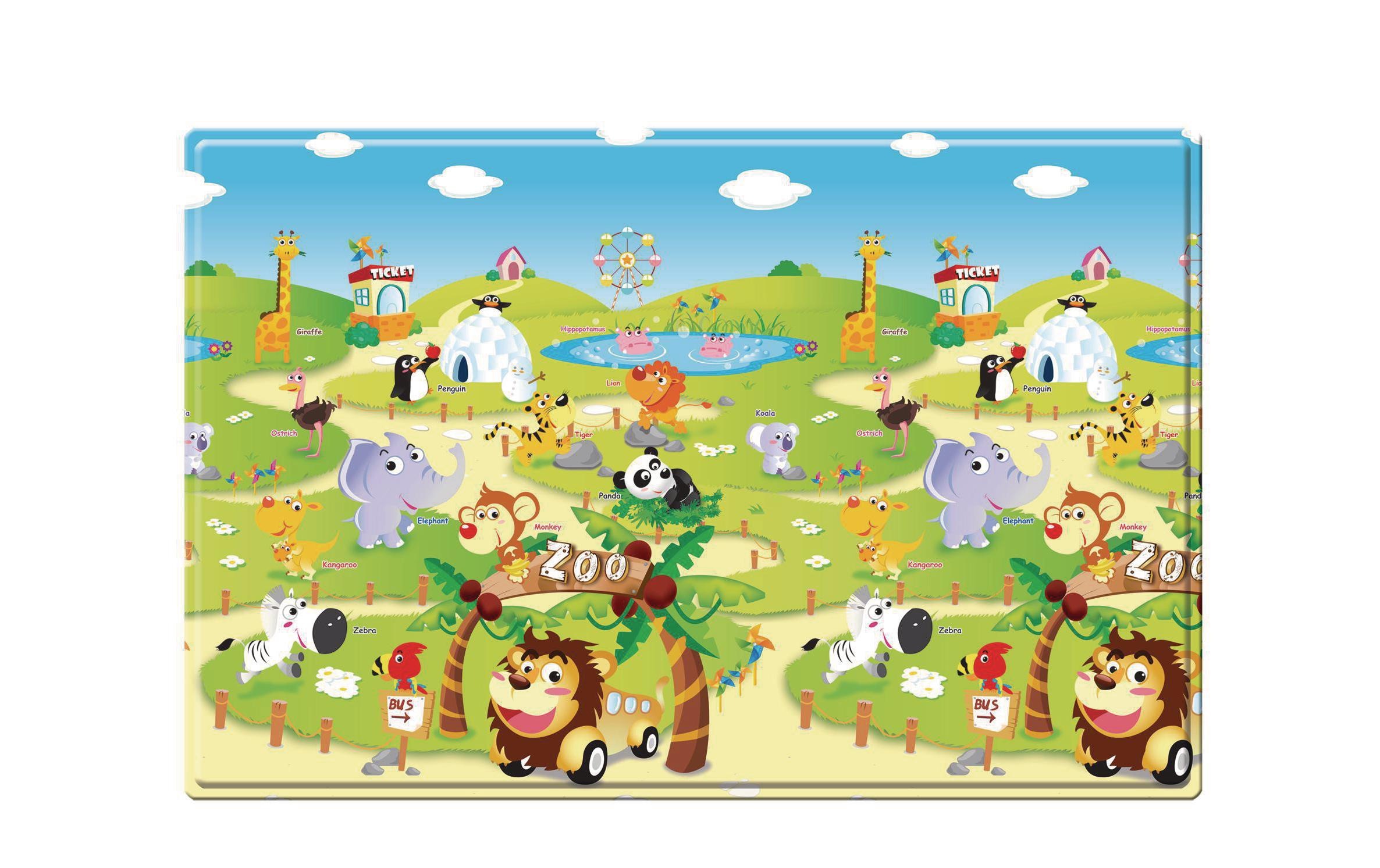 Tapis d'éveil et jeu multicolore Zoo