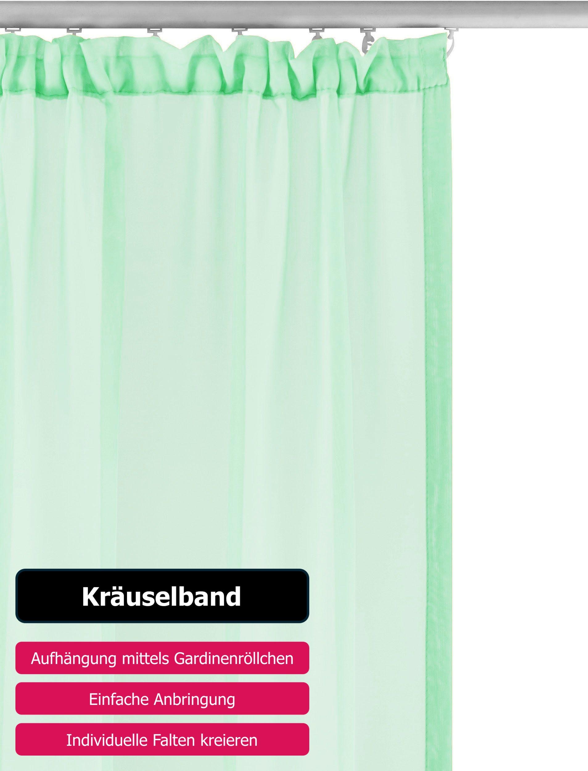 my home Gardine »XANA«, (1 St.), Voile, Bestseller, einfarbig, 1 Schal, pflegeleicht, unifarben