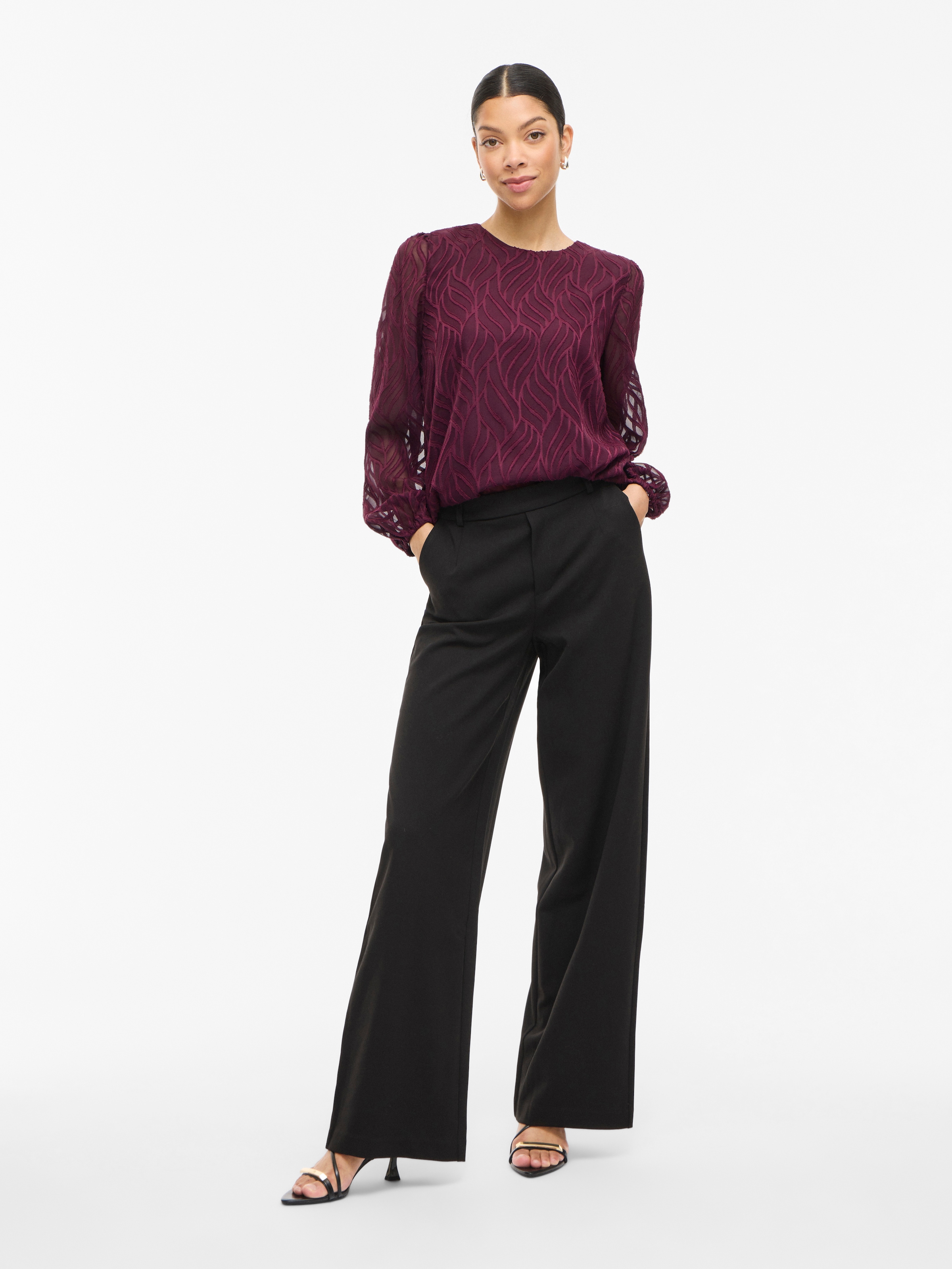 Vila Blusenshirt »VIMIKA O-NECK L/S TOP - NOOS«