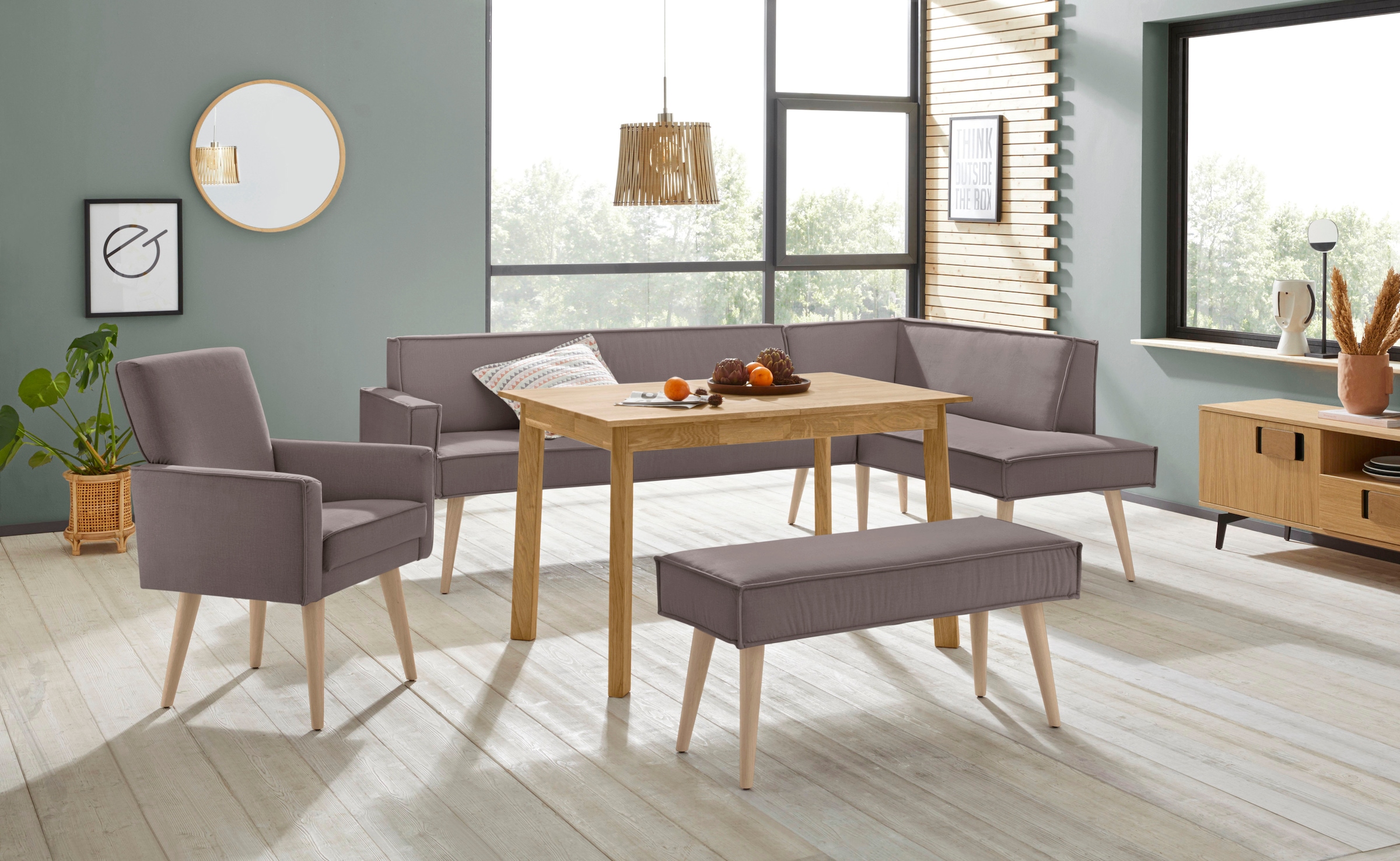 exxpo - sofa fashion Eckbank »Lungo«, Frei im Raum stellbar