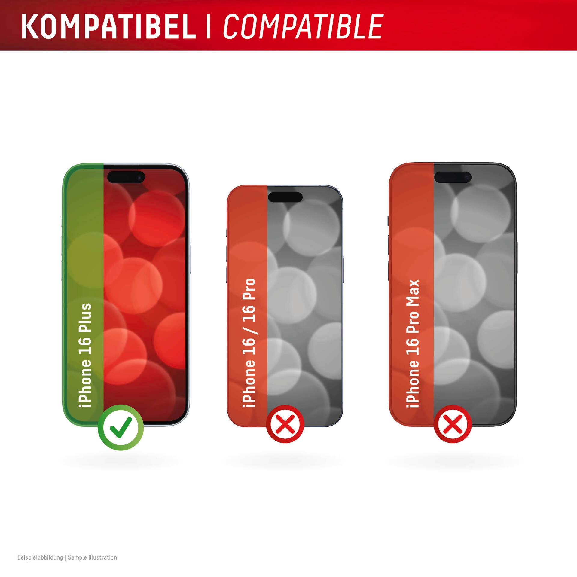 Displex Displayschutzglas »Privacy Glass Full Cover«, für Apple iPhone 16 Plus, (1 St.), Displayschutzfolie, Schutzfolie, Bildschirmschutz, kratz- & stossfest