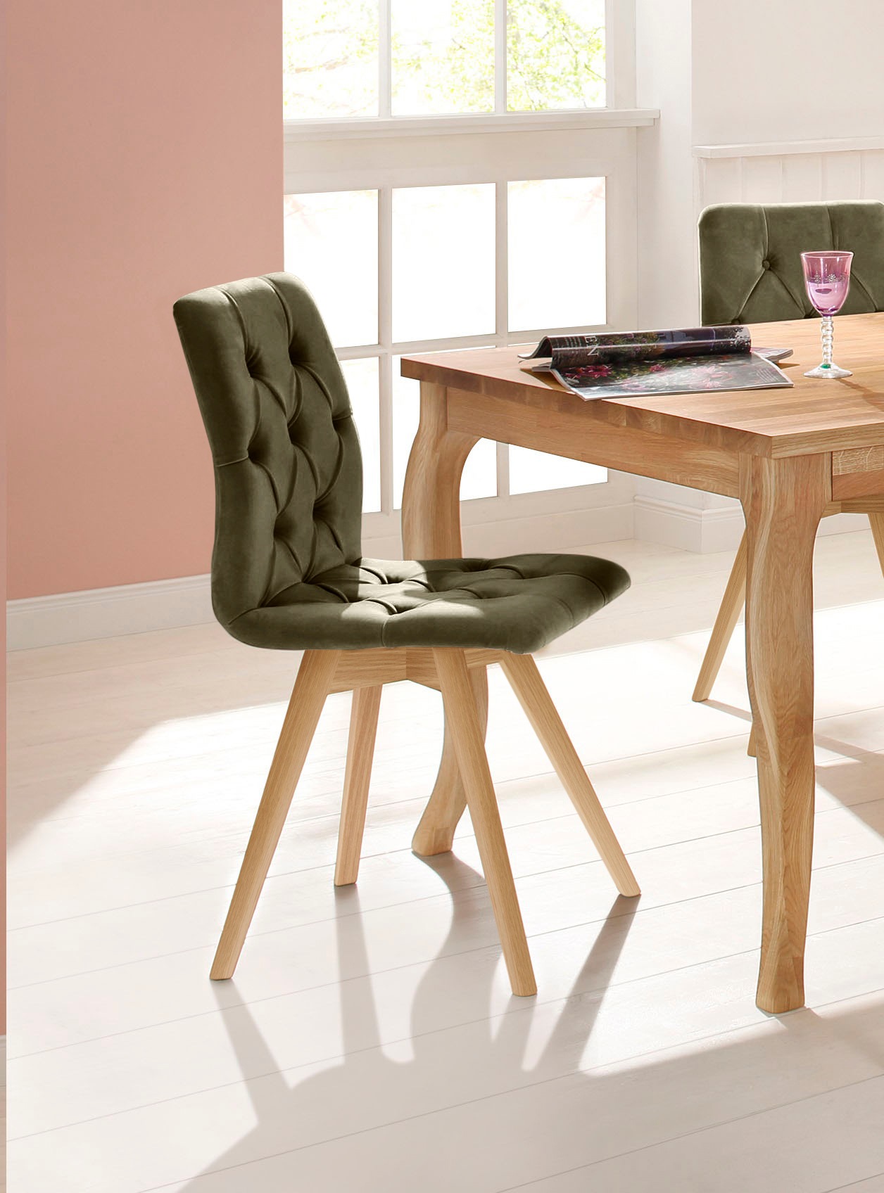 OTTO home Esszimmerstuhl "Rania" (Set) 6 Stk.im 2er/4er/6er Set, Massivholzbeinen