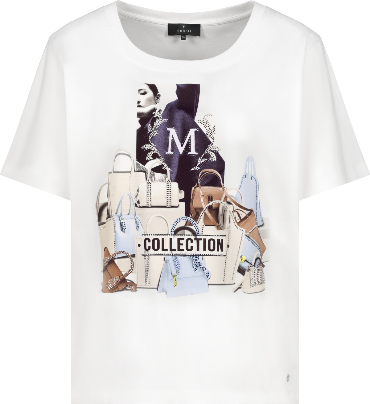 Monari Rundhalsshirt, mit Frontprint