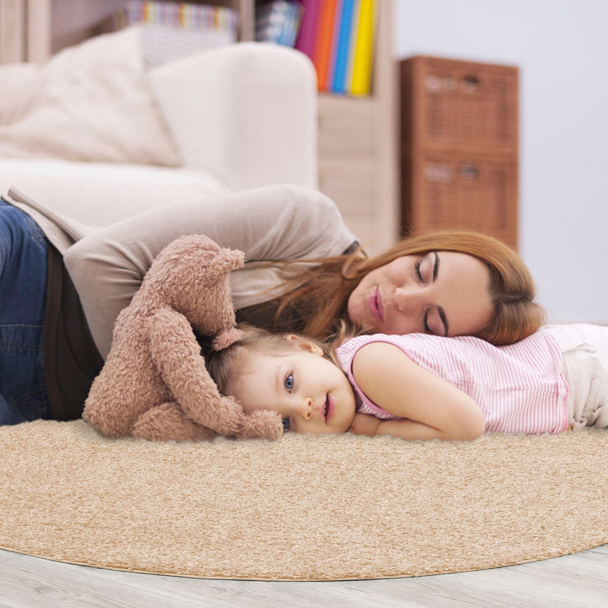 Sanat Hochflor-Teppich »LOCA«, rund, 30 mm Höhe, Wohnzimmer, Langflor, Shaggy, Schlafzimmer
