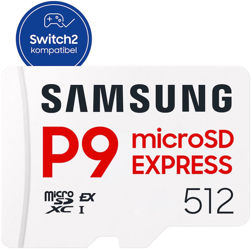 Samsung Speicherkarte "P9 microSD Express" (512 GB 800 MB/s Lesegeschwindigkeit)