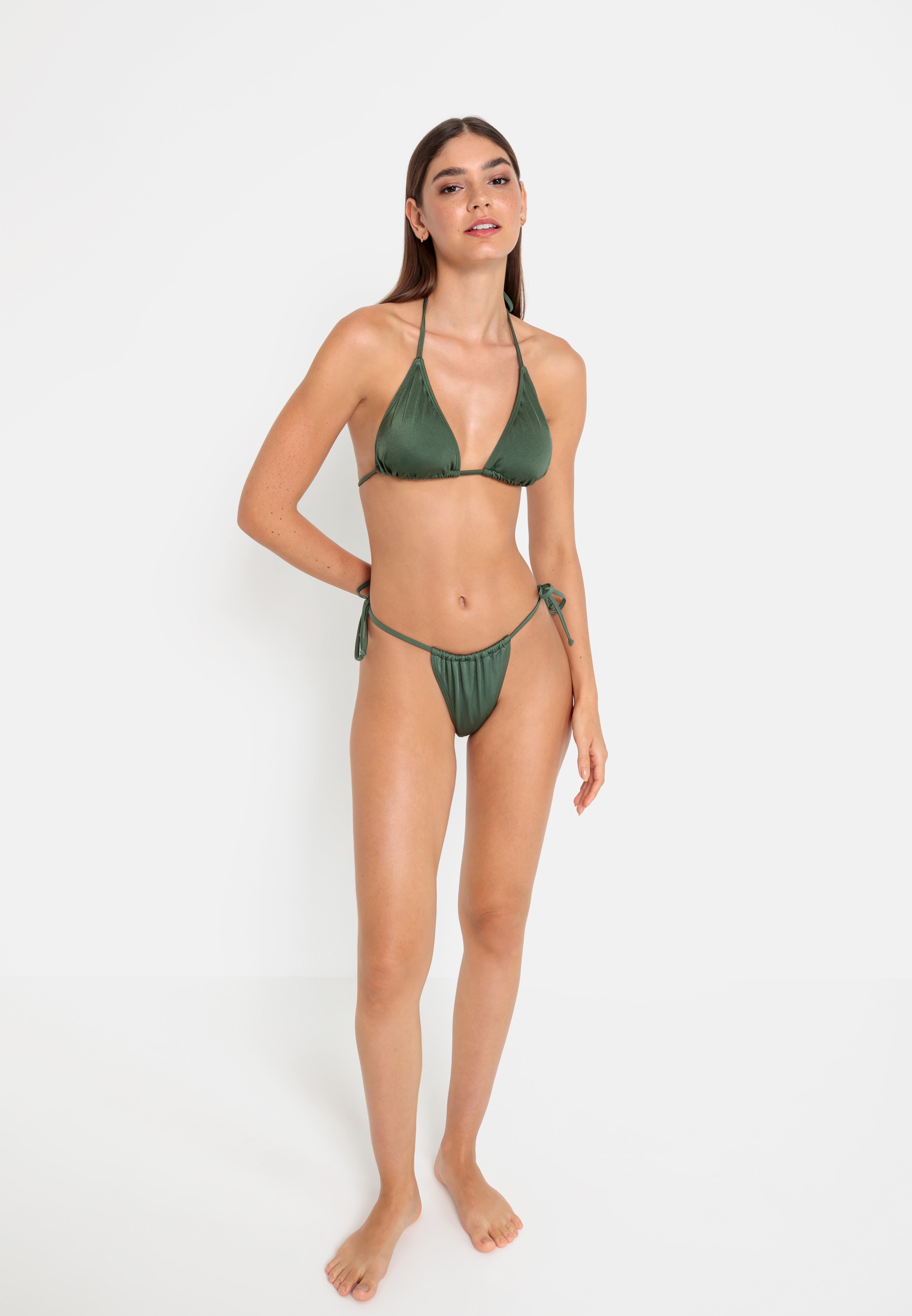 LSCN by LASCANA Triangel-Bikini-Top »Nele«, mit glänzender Beschichtung