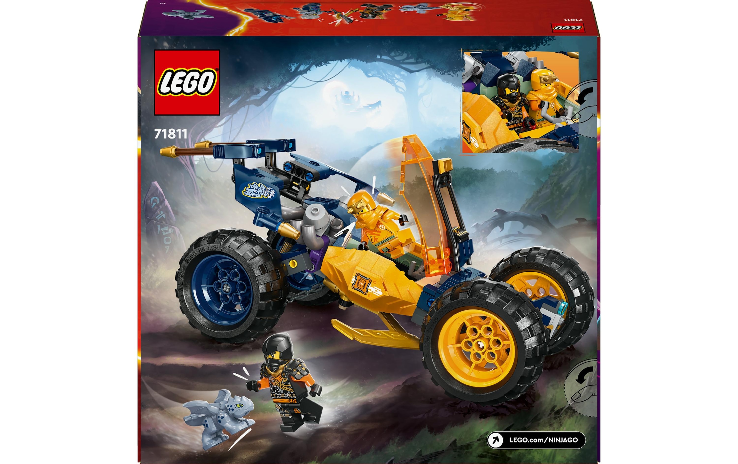 LEGO® Spielbausteine »Ninjago Arins Ninja-Geländebuggy 71811«, (267 St.)