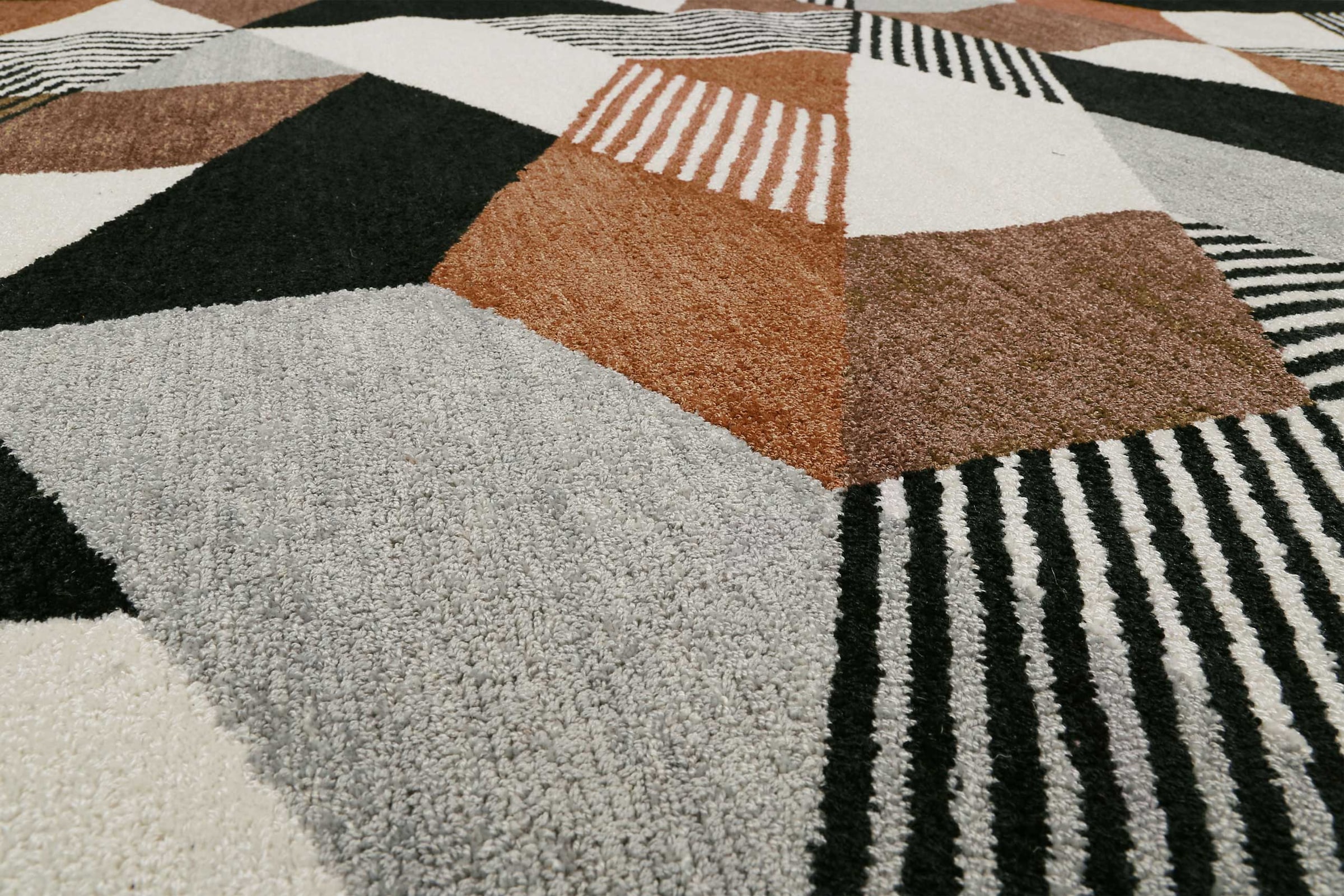 Esprit Teppich »Uptown,  ESP-39872«, rechteckig, 8 mm Höhe, bunt, handgetuftet, grafischer Retro Look für Wohnzimmer, Schlafzimmer