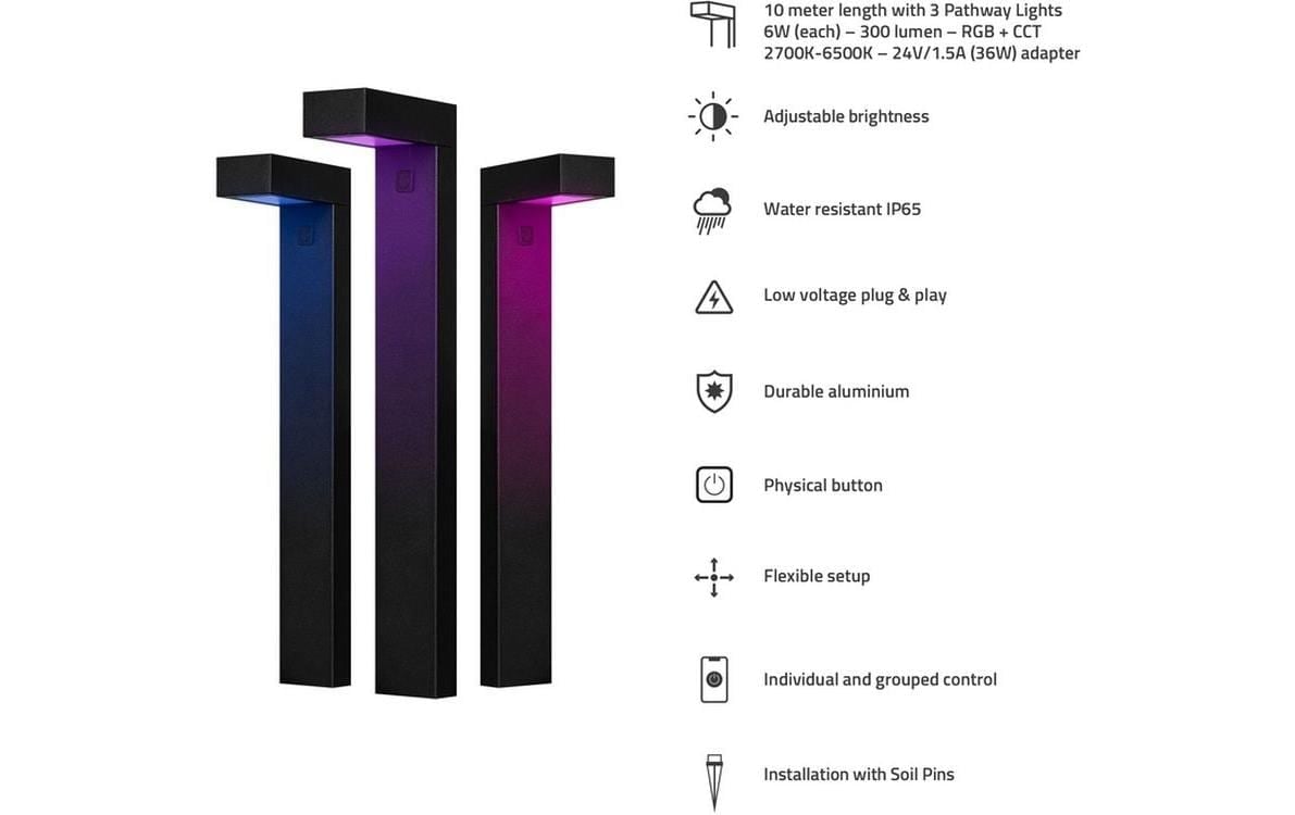 LED Sockelleuchte »hombli Pathway Light«, 3 flammig, Leuchtmittel LED-Modul | LED fest integriert