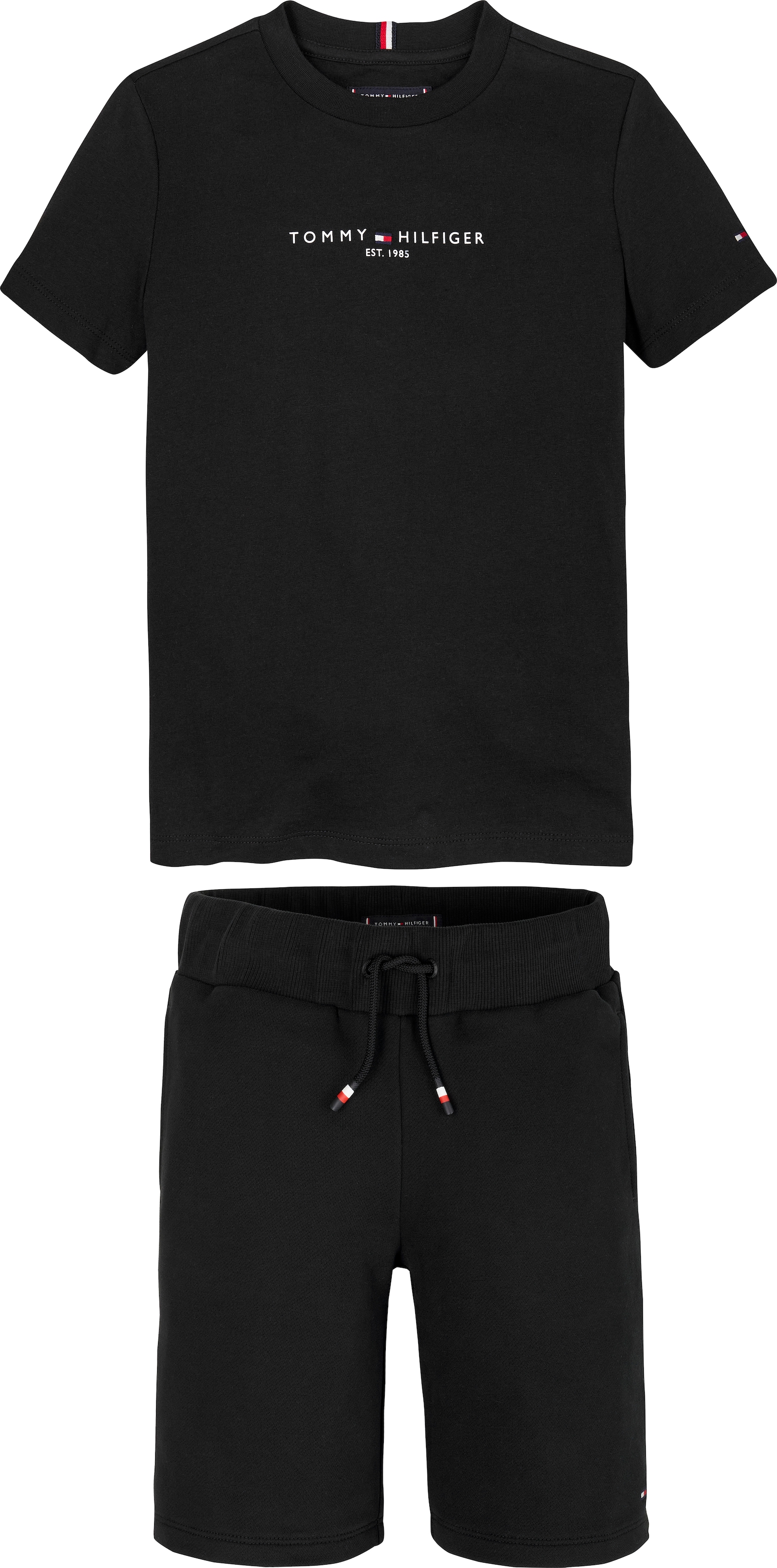 Tommy Hilfiger T-Shirt & Shorts »ESSENTIAL SET« Set, 2er, 2 Stk. mit Logoschriftzug