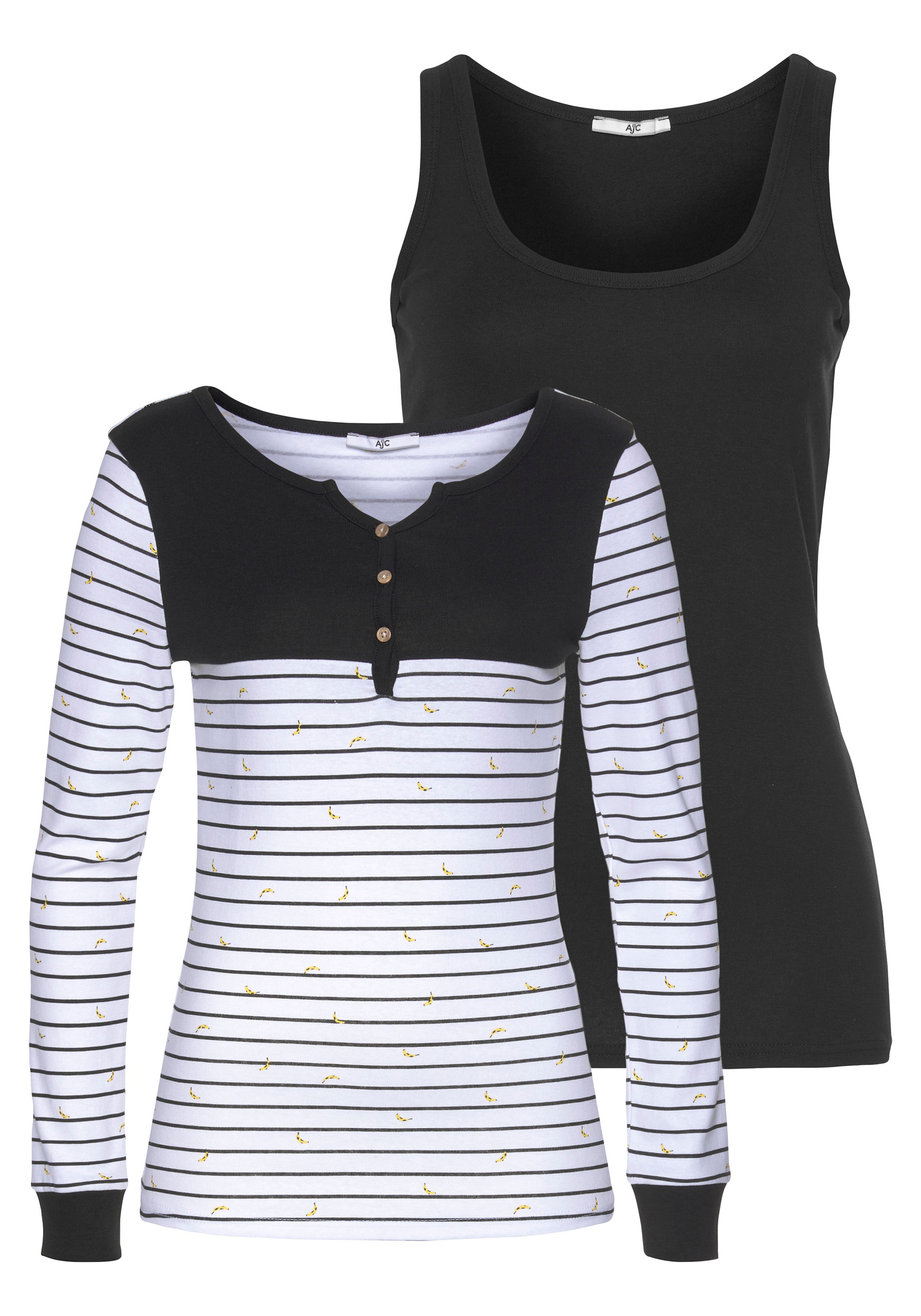 Image of Ackermann - AJC 3/4-Arm-Shirt, im Set mit Tanktop - NEUE KOLLEKTION einkaufen bei Ackermann Versand Schweiz