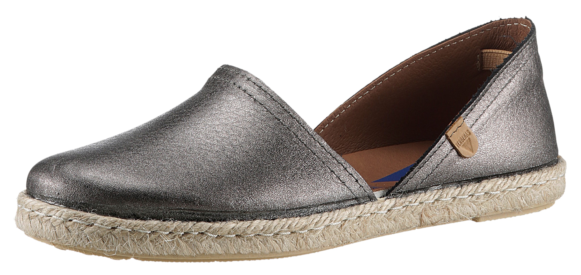 VERBENAS Espadrille »CARMEN NUCLEO METAL«, Slipper, Sommerschuh, Strandschuh im Metallic Look