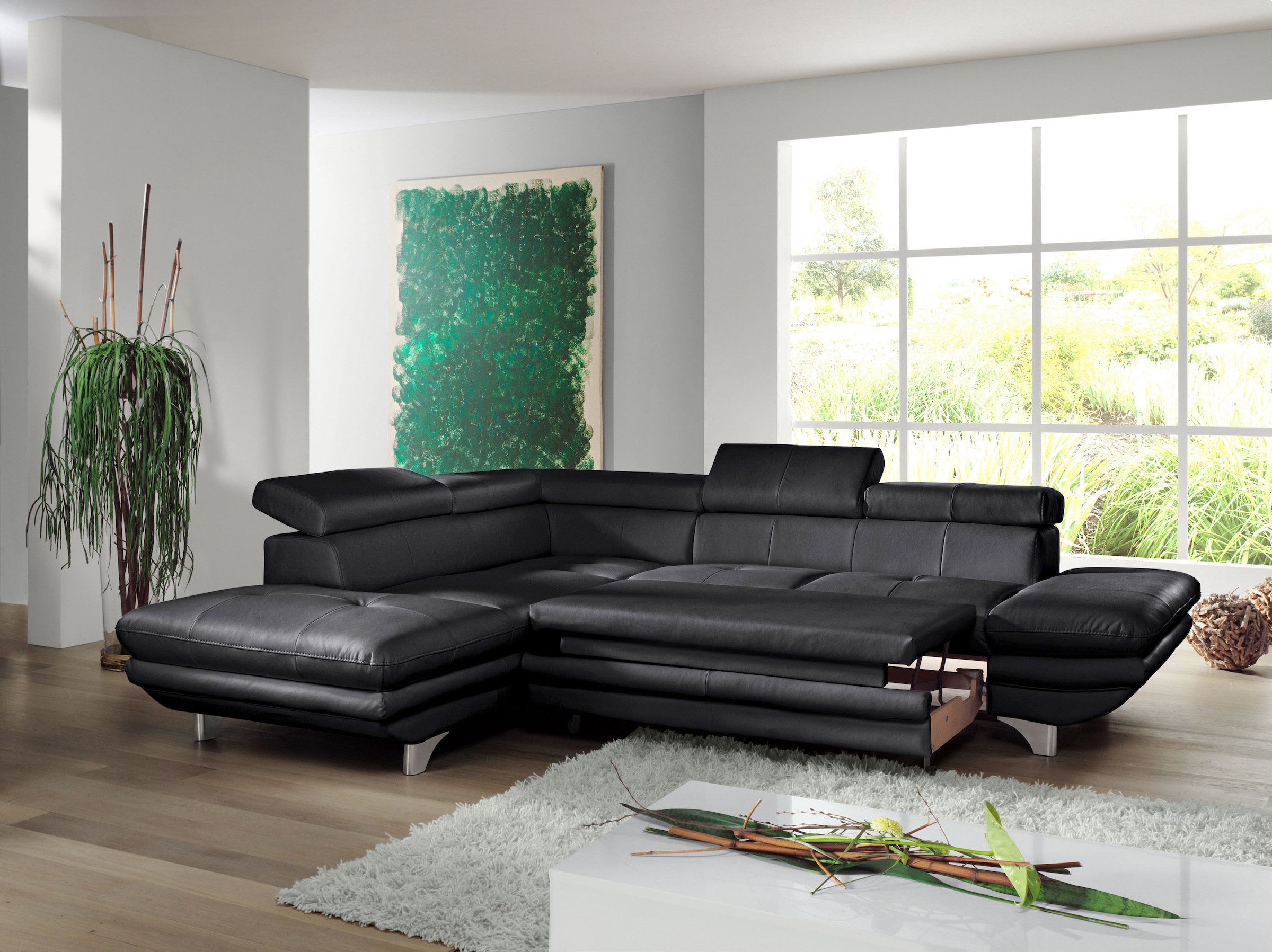 COTTA Ecksofa »Enterprise L-Form«, mit Arm- & Kopfteilverstellung, wahlweise mit Bettfunktion