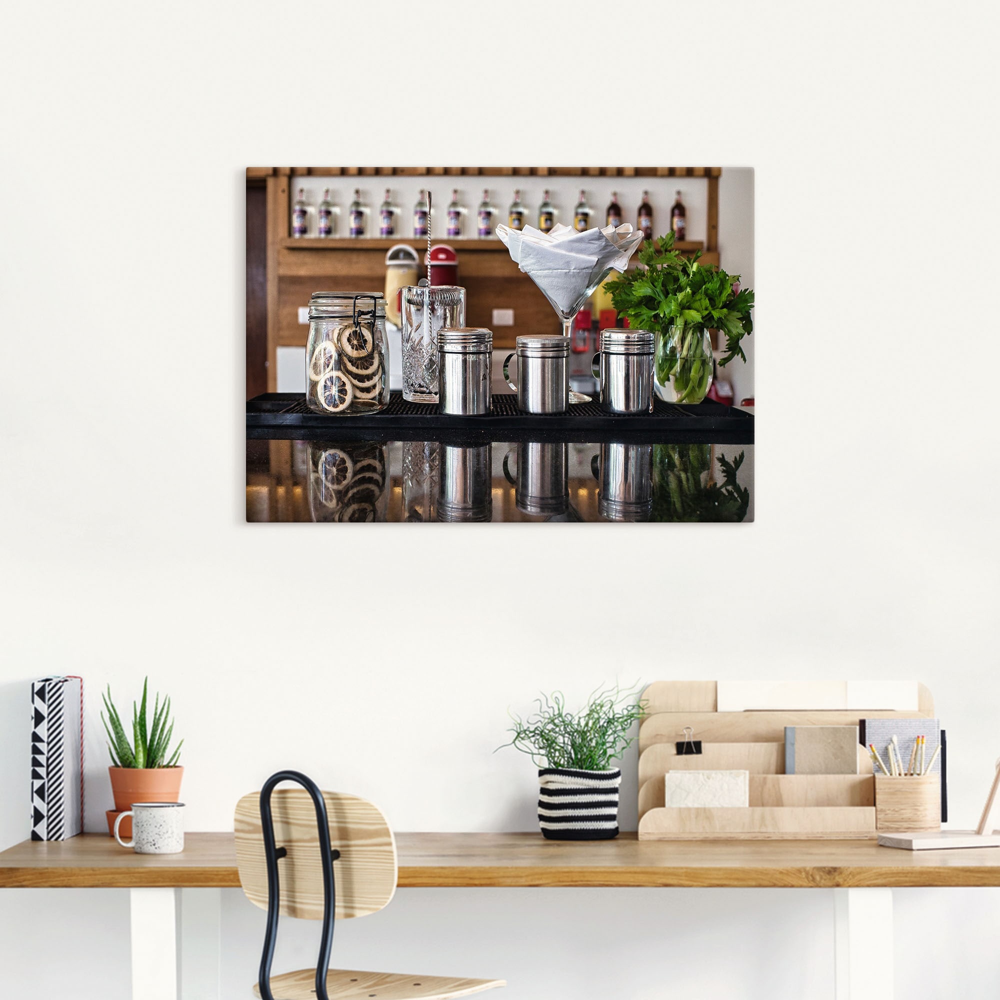 Artland Wandbild »Bartheke Leinwandbild, versch. Mixing«, Cocktail, oder (1 shoppen Alubild, Poster als Jelmoli-Versand Wandaufkleber St.), | Cocktail in online Grössen