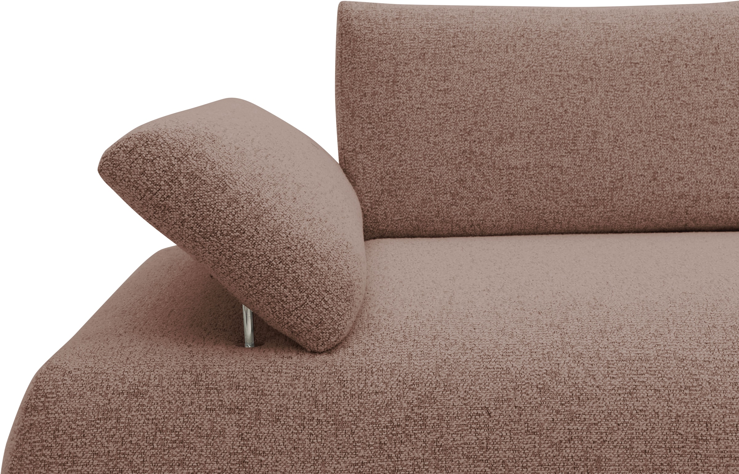 DOMO collection Big-Sofa »Évora Megasofa Breite 324 cm«, (3 St.), Federkern, inkl. Armlehnenverstellung, Struktur grob, rust