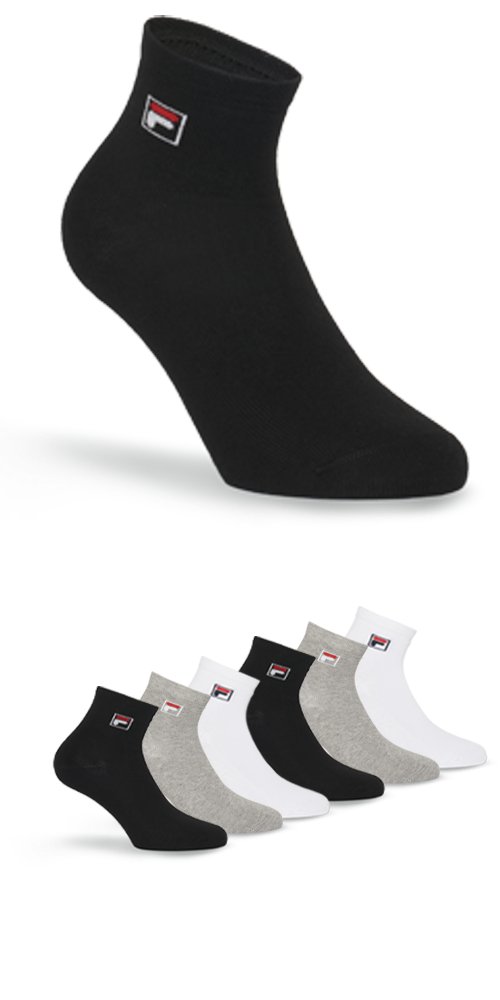 Fila Kurzsocken »UNISEX QUARTER PLAIN SOCKS« 6 Stk. tlg. mit Logo-Schriftzug