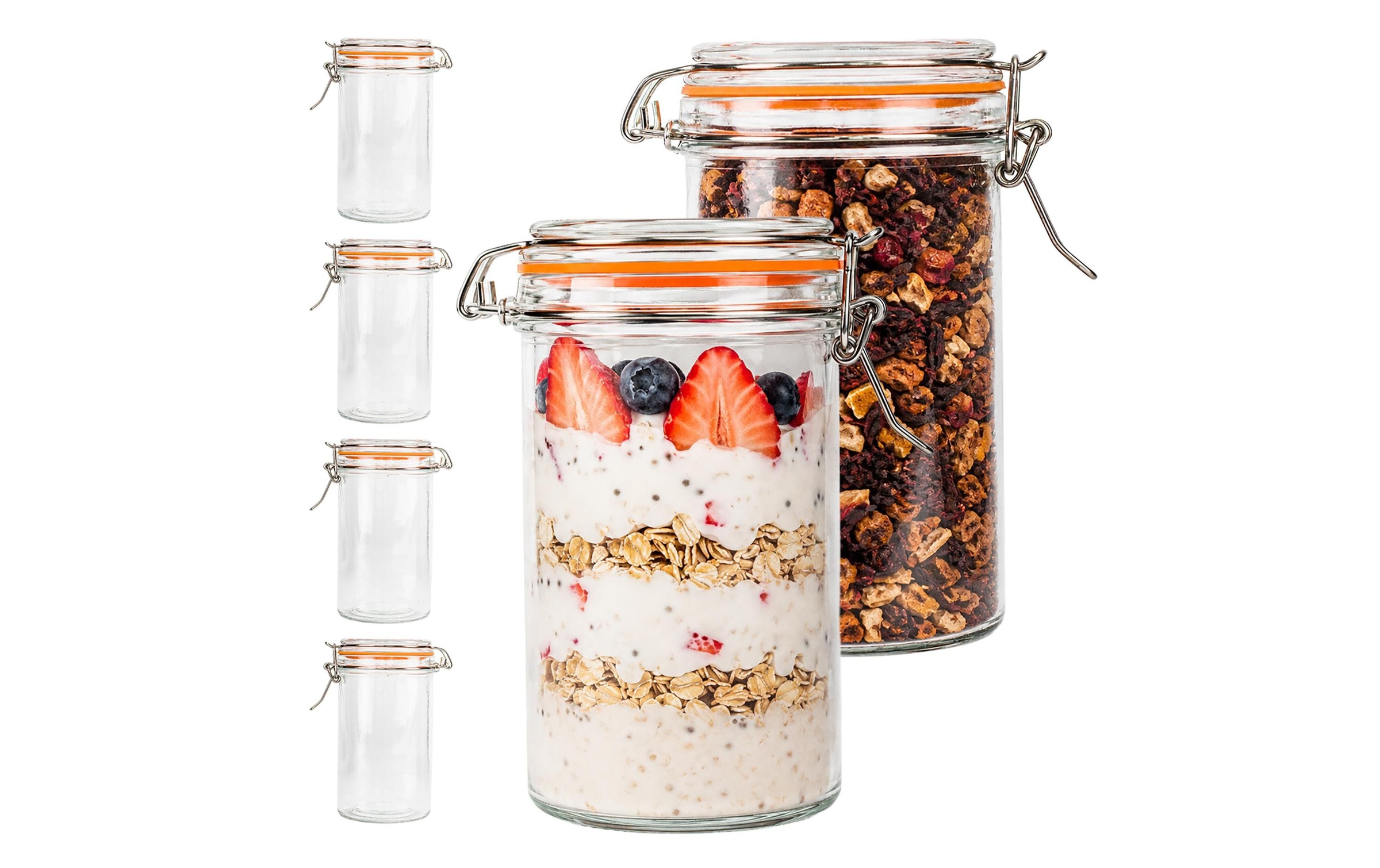 relaxdays Einmachglas "500 ml, 6 Stück" Spülmaschinenfest