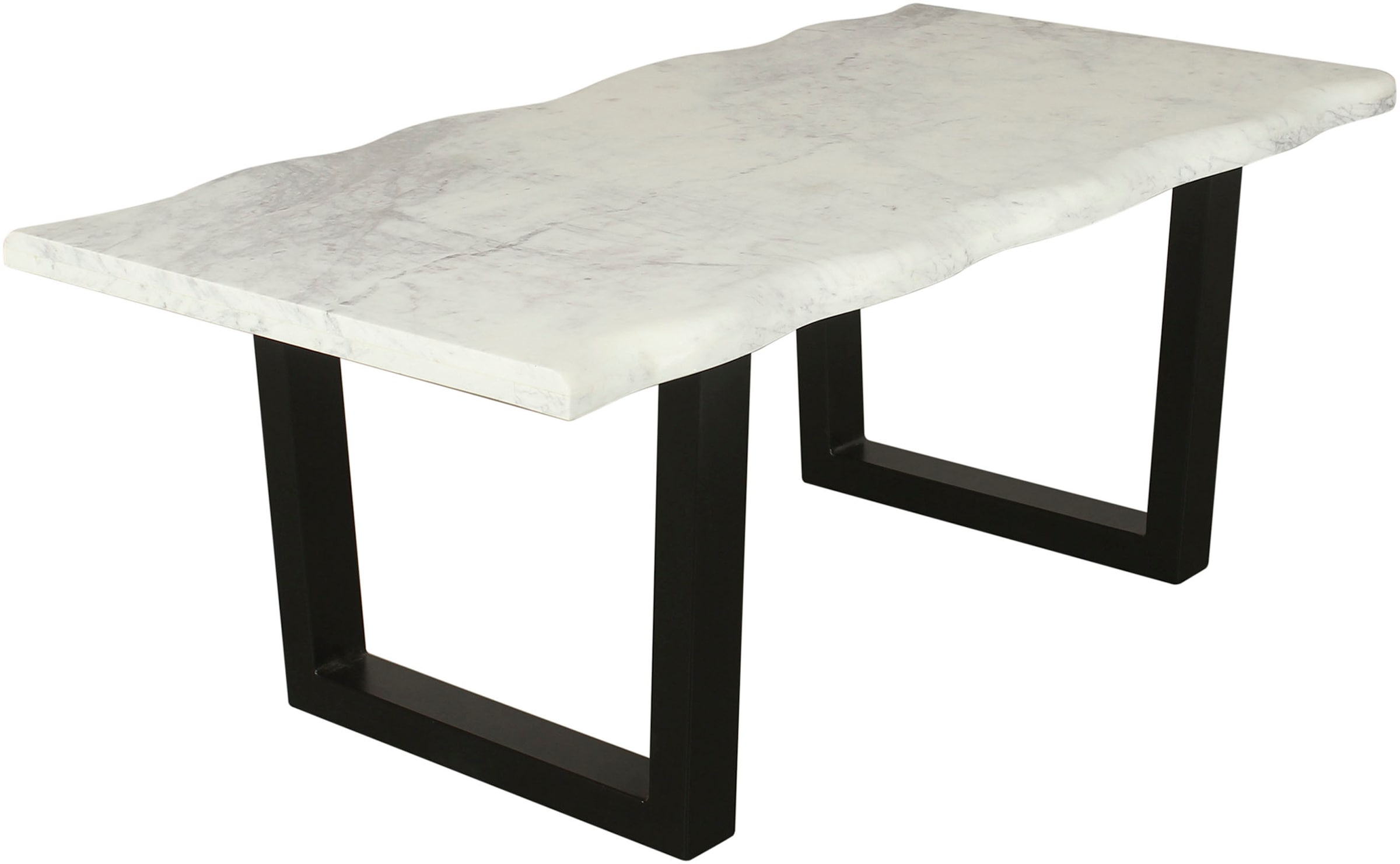 byLIVING Couchtisch »Stone«, (1 St.), aus echtem weissen Marmor mit natürlicher Wellenkante, 115x60cm