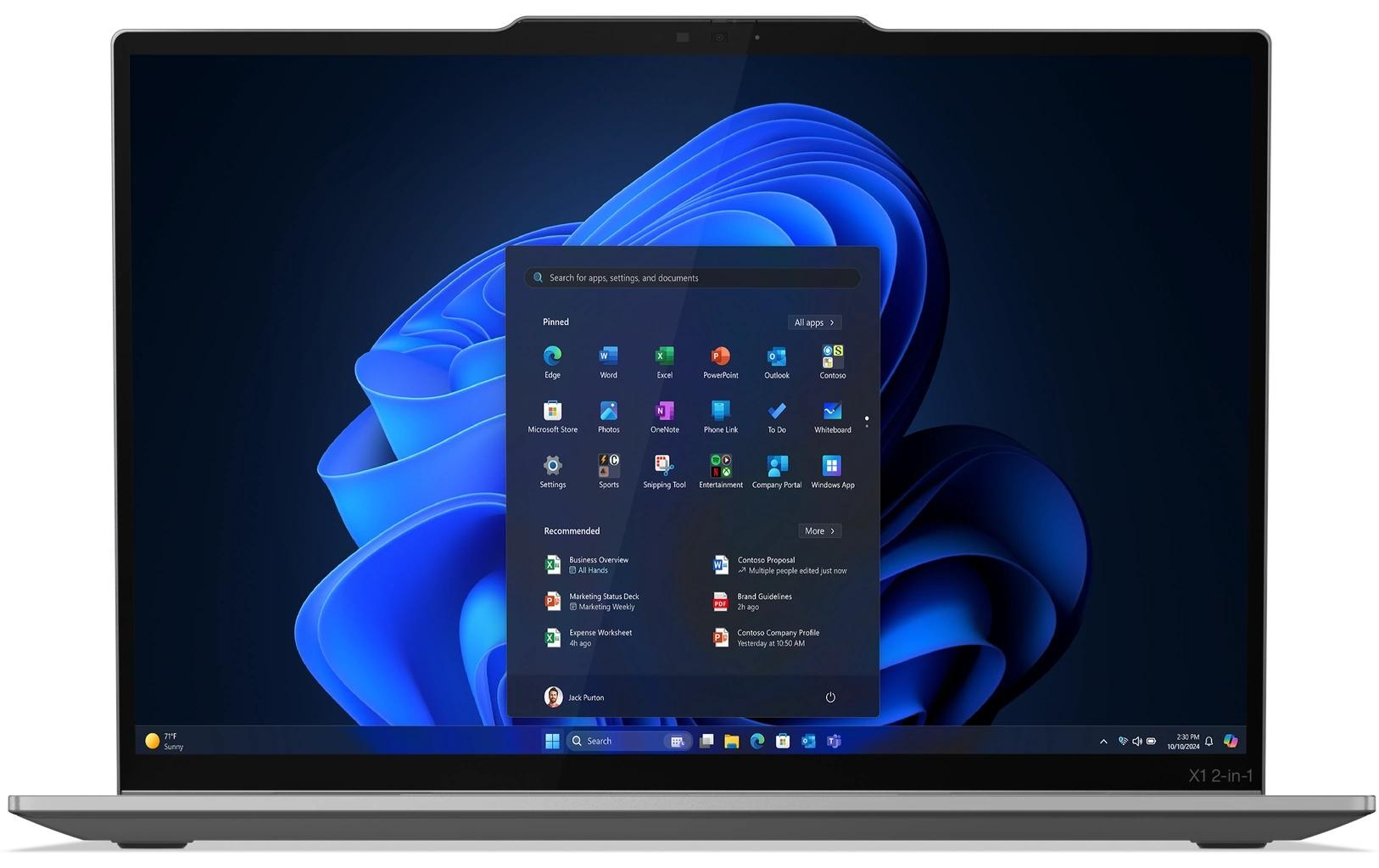 Lenovo Notebook »ThinkPad X1 2-in-1 Gen. 10 Copilot+ PC«, 35,56 cm, / 14 Zoll, Intel, Core Ultra 7, eingebauter Lautsprecher, eingebautes Mikrofon, Touchscreen