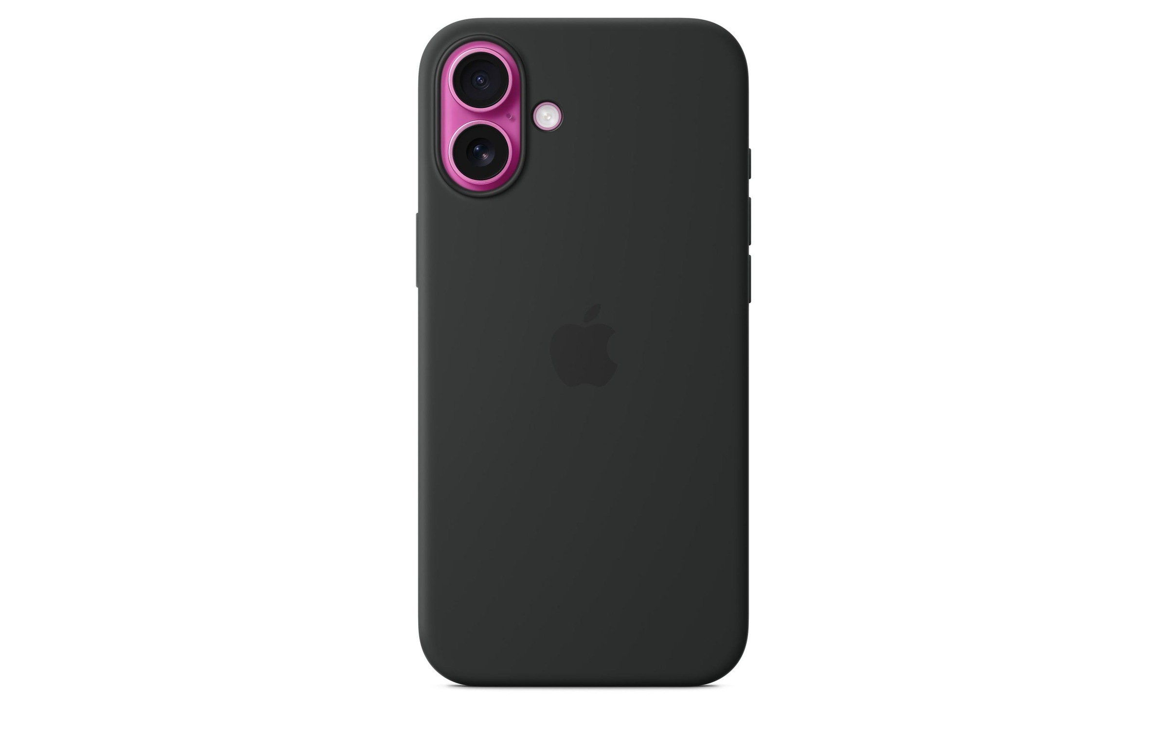 Apple Smartphone Silikon Case mit MagSafe, iPhone 16 Plus, Schwarz