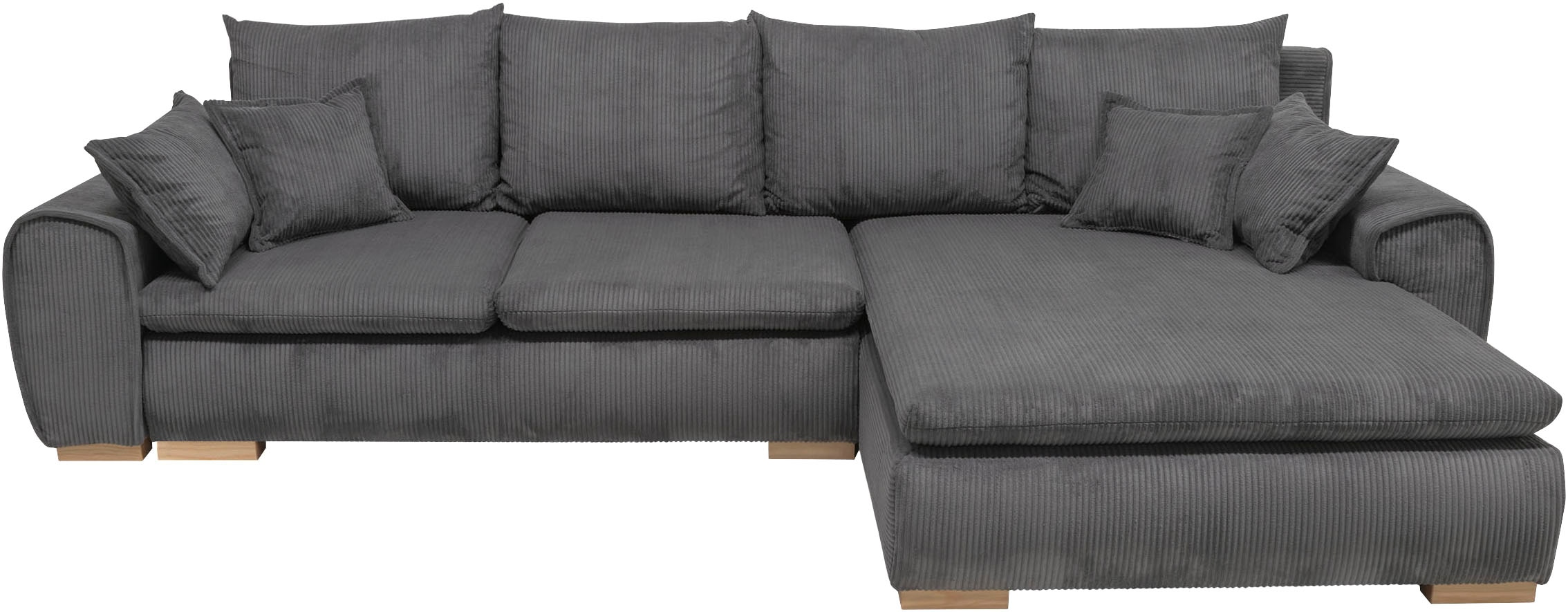 Home affaire Ecksofa »Katja L-Form«, Cord Bezug, inkl. Schlaffunktion und Stauraum