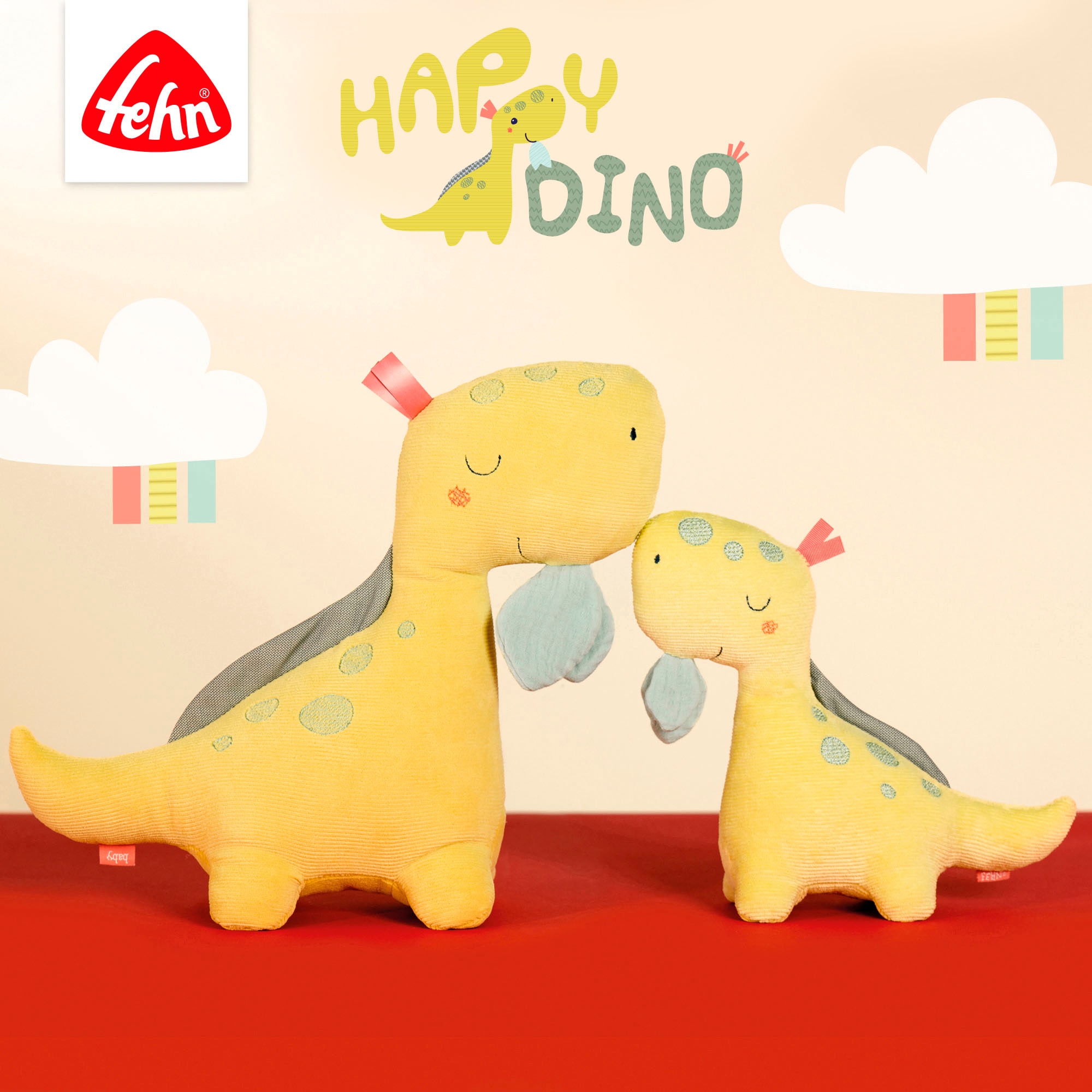 Fehn Kuscheltuch »Happy Dino, Schmusetuch«