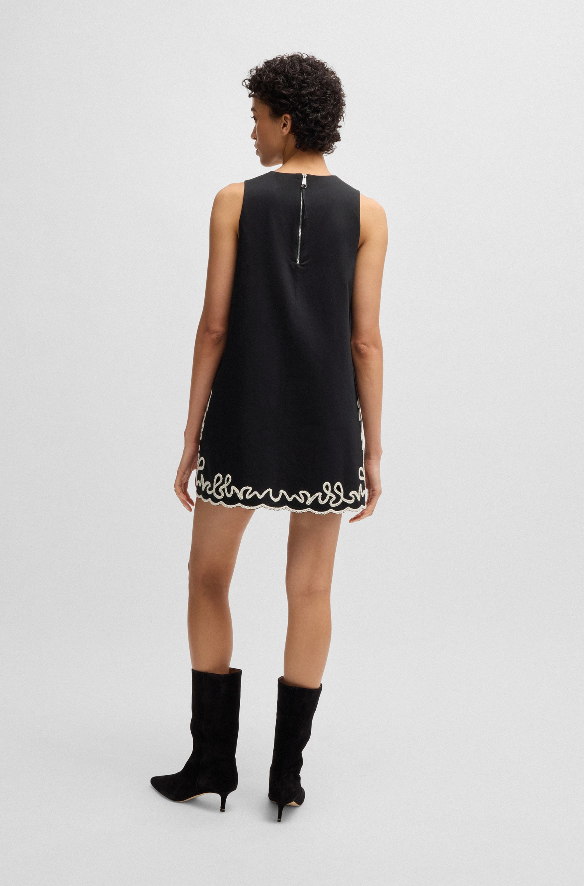 BOSS ORANGE Blusenkleid »Dembrolai Premium Damenmode«, mit Stickerei